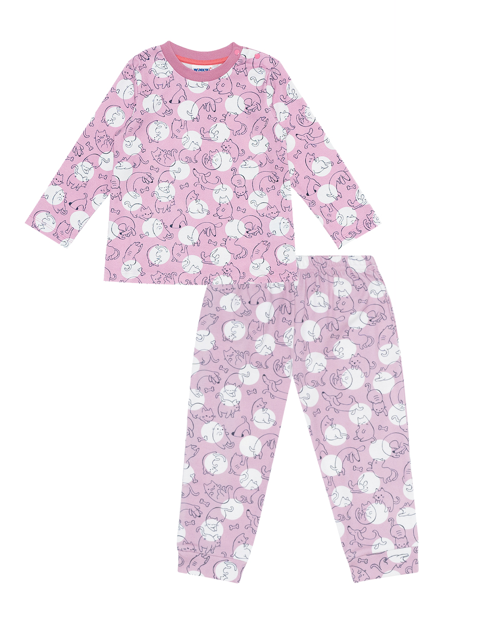 Dívčí pyžamo - Winkiki WNG 11956, růžová Barva: Růžová, Velikost: 74