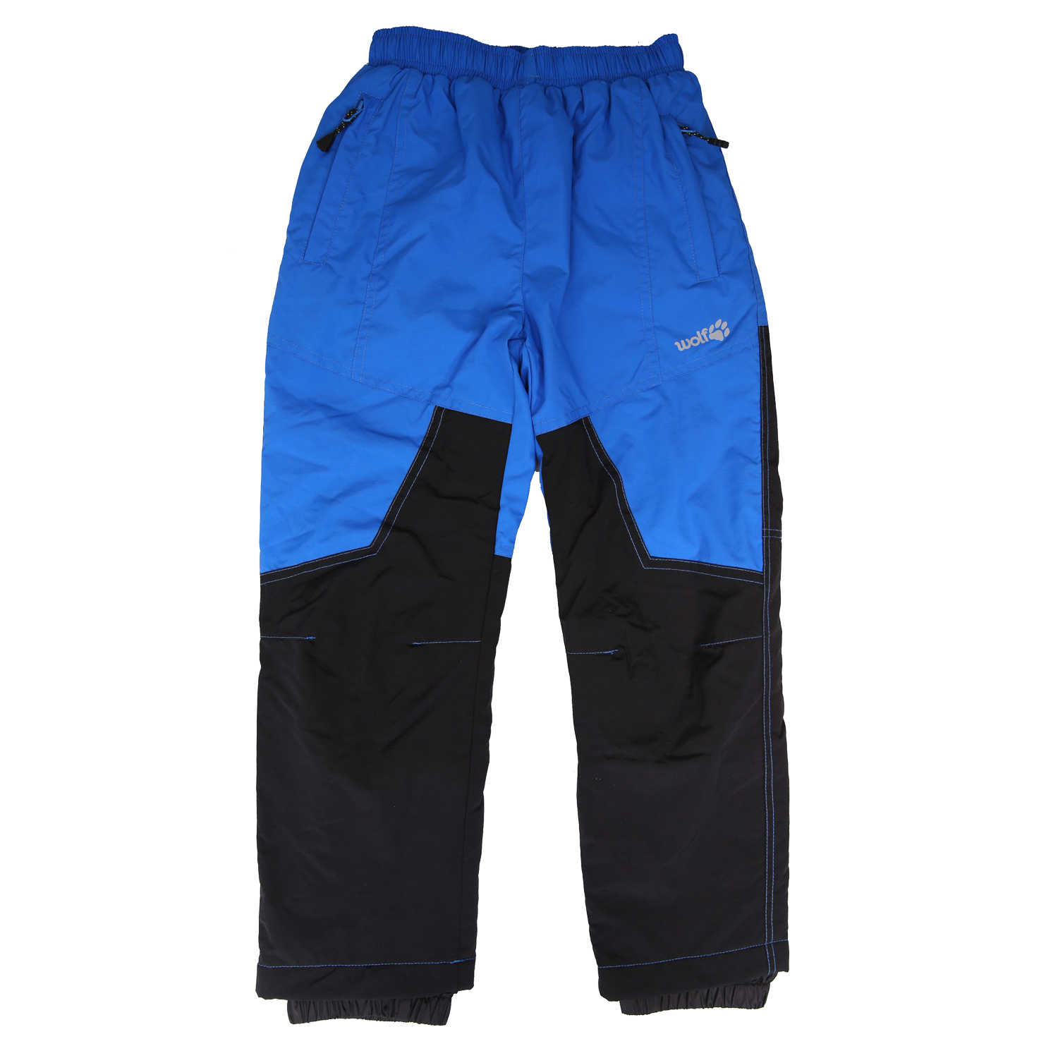 Chlapecké šusťákové kalhoty, zateplené - Wolf B2174, modrá/ černá Barva: Modrá, Velikost: 98
