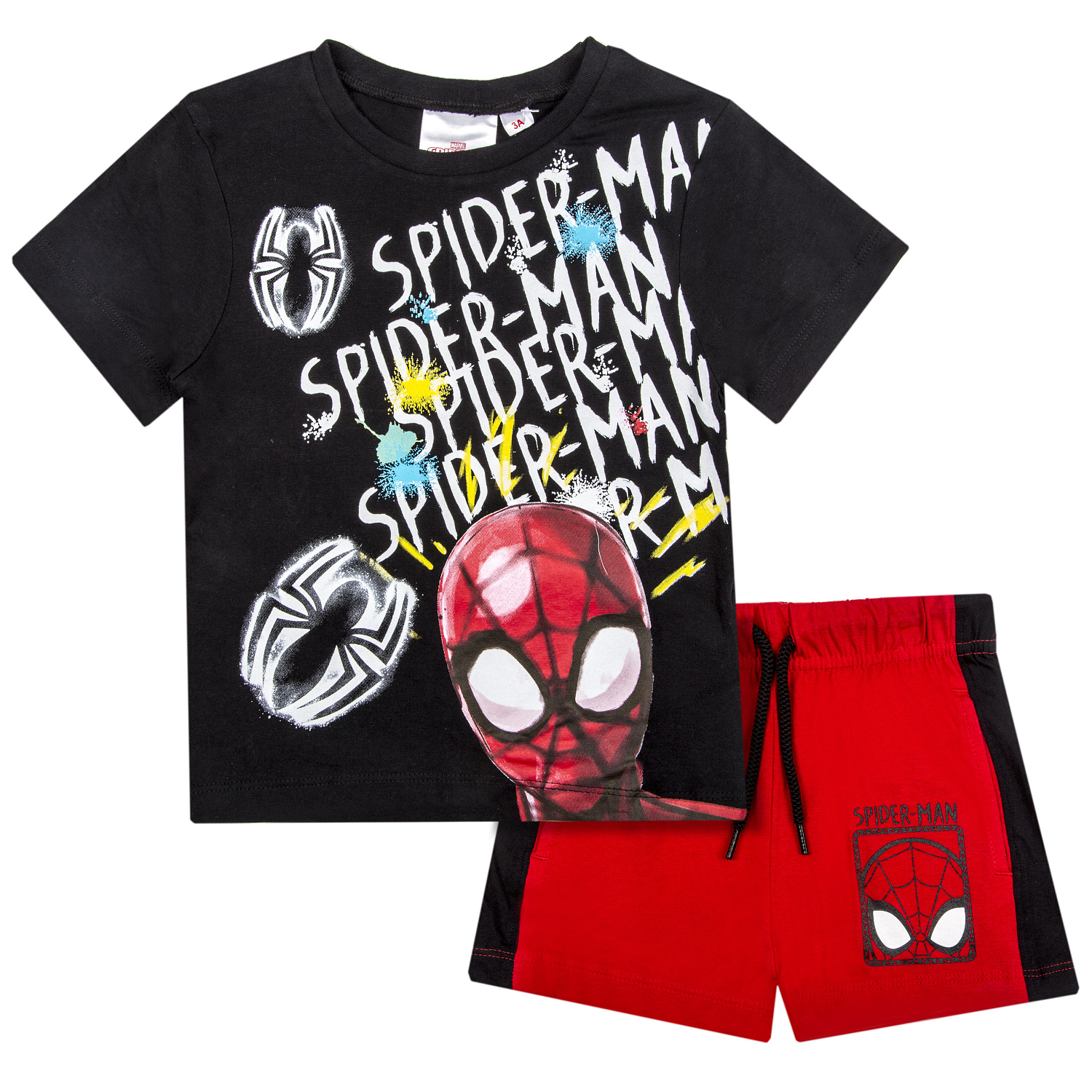 Spider Man - licence Chlapecká letní souprava - Spider Man UE1107, černá Barva: Černá, Velikost: 98