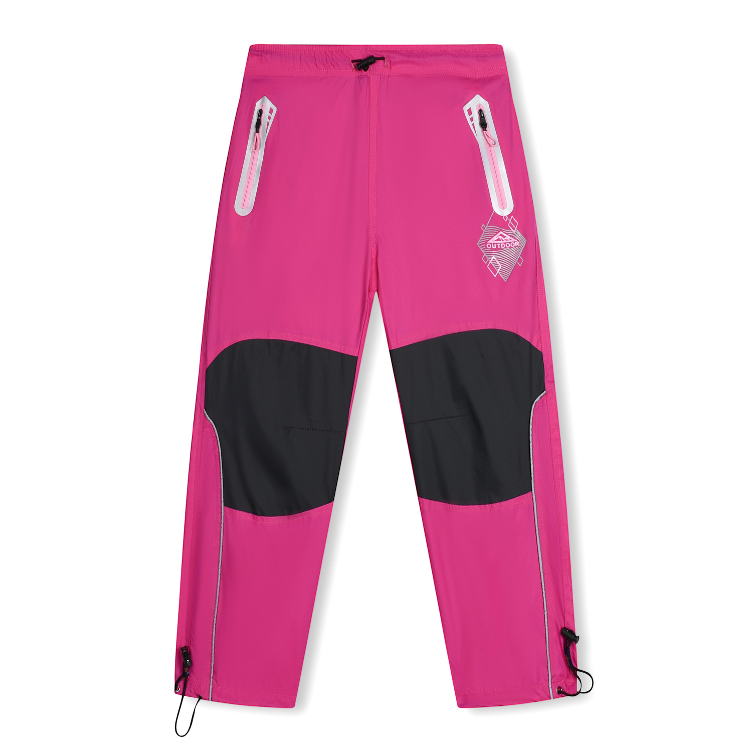 Dívčí šusťákové kalhoty - KUGO SK7739, růžová Barva: Růžová, Velikost: 128