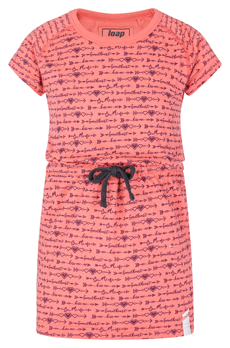 Dívčí šaty - LOAP Bessie, lososová Barva: Růžová, Velikost: 110-116