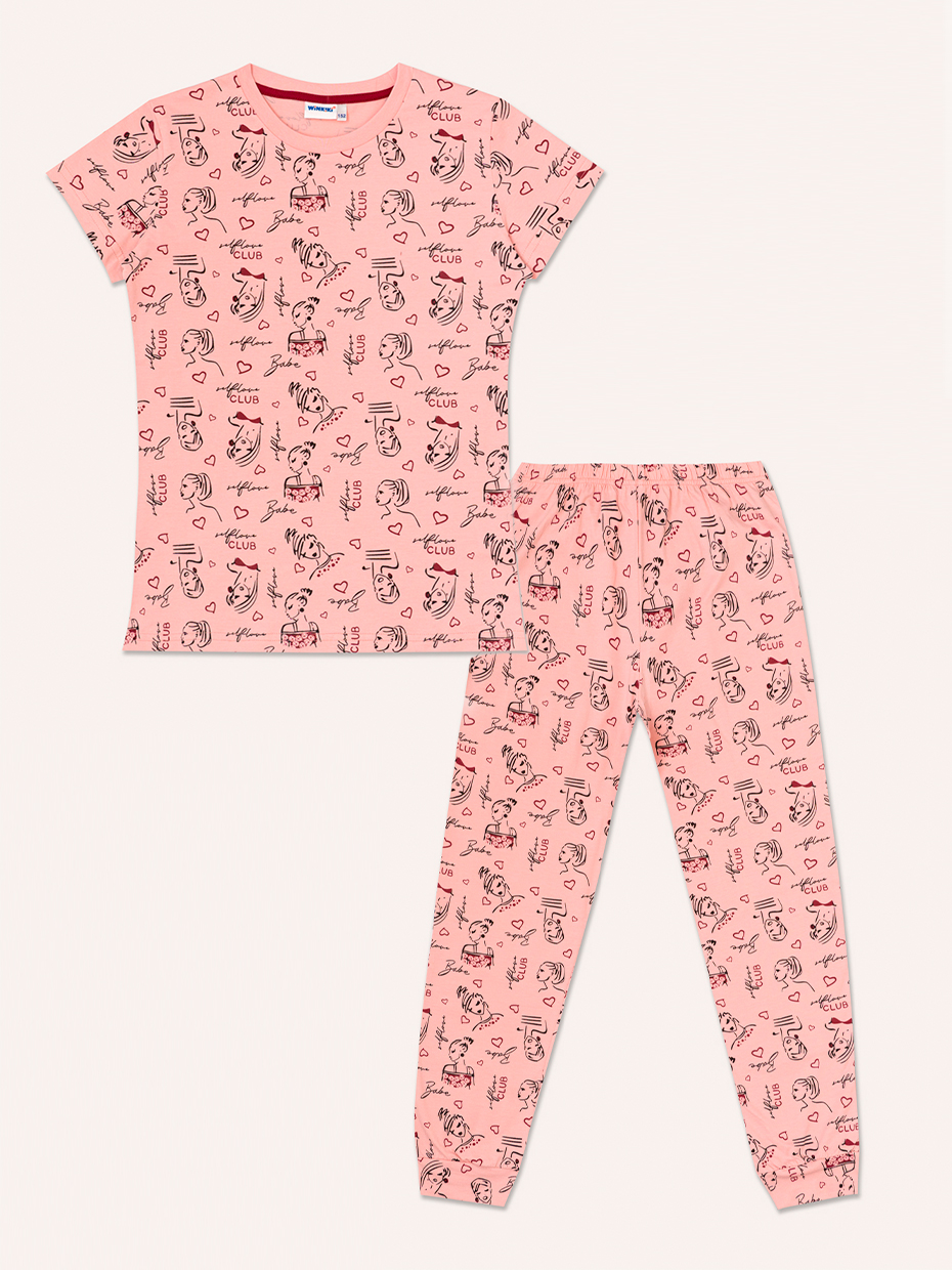 Dívčí pyžamo - Winkiki WJG 92620, světle růžová Barva: Růžová, Velikost: 140