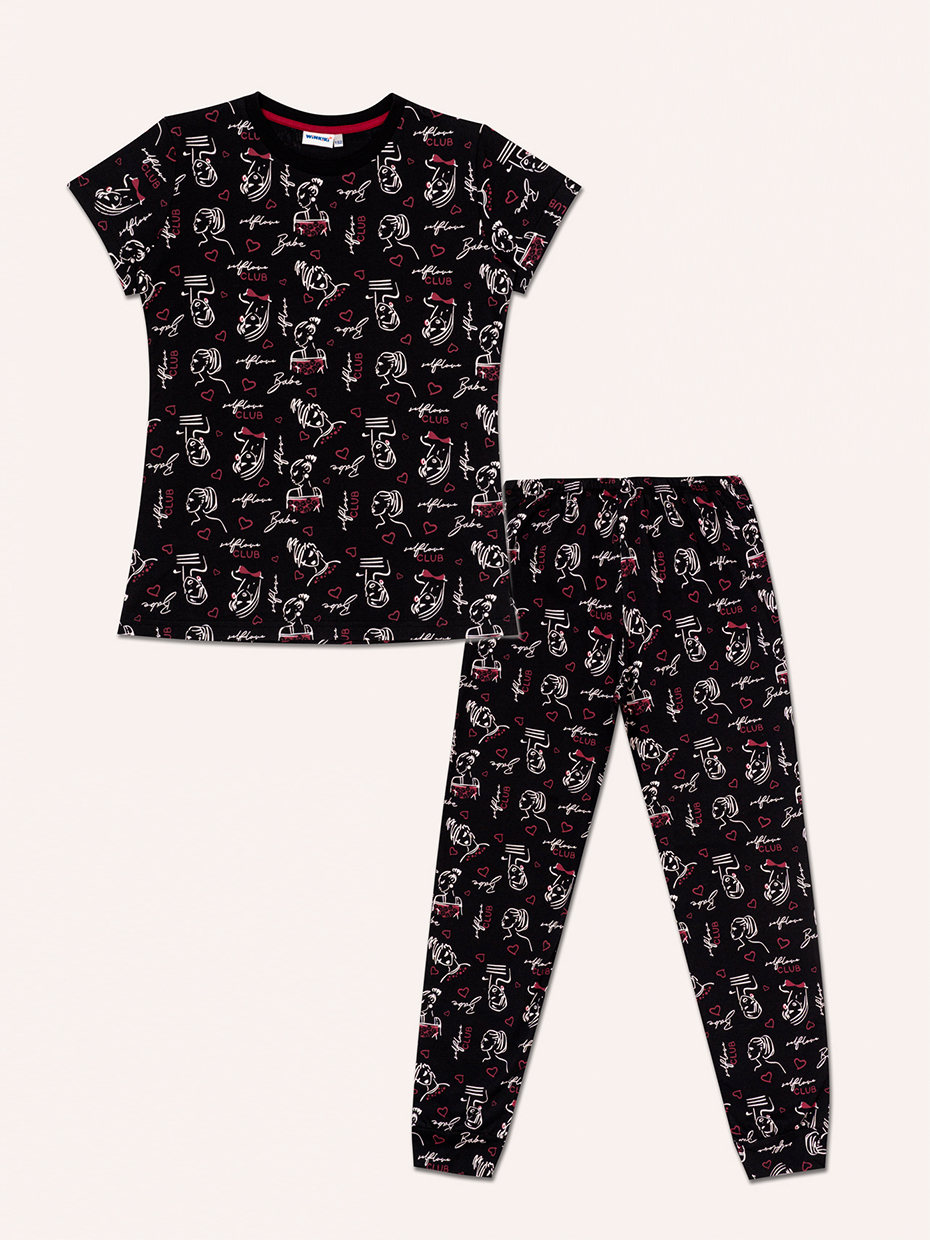 Dívčí pyžamo - Winkiki WJG 92620, černá Barva: Černá, Velikost: 134