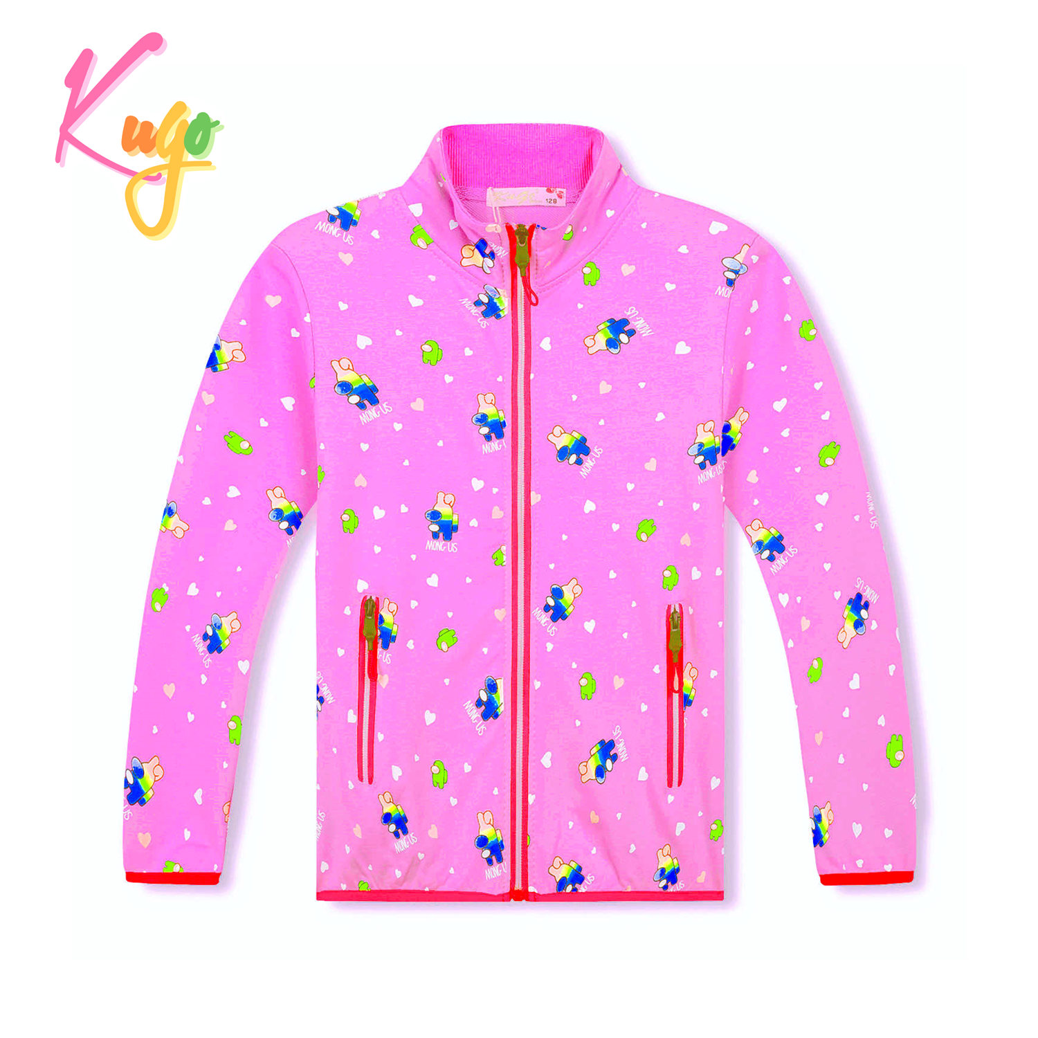 Dívčí mikina - KUGO HM0661, růžová Barva: Růžová, Velikost: 116