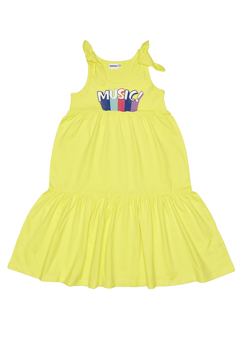 Dívčí šaty - WINKIKI WJG 91402, žlutá Barva: Žlutá, Velikost: 140