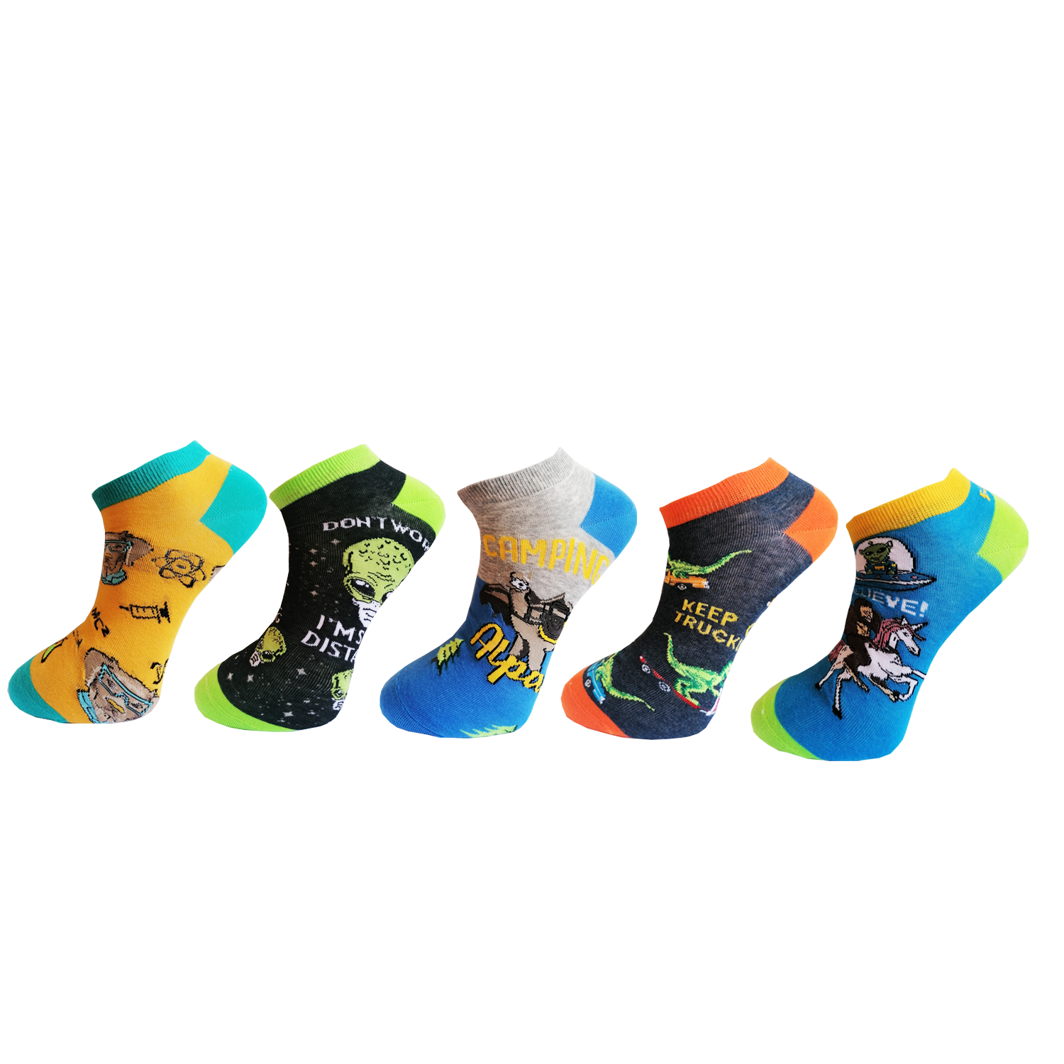 Pánské kotníkové ponožky Aura.Via - FDC8350, mix barev Barva: Mix barev, Velikost: 43-46