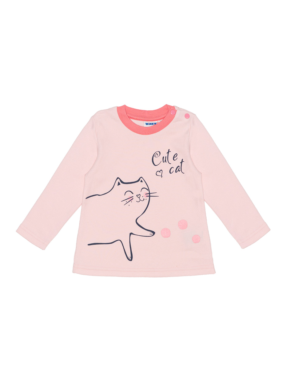 Dívčí tričko - WINKIKI WNG 02820, růžová Barva: Růžová, Velikost: 80