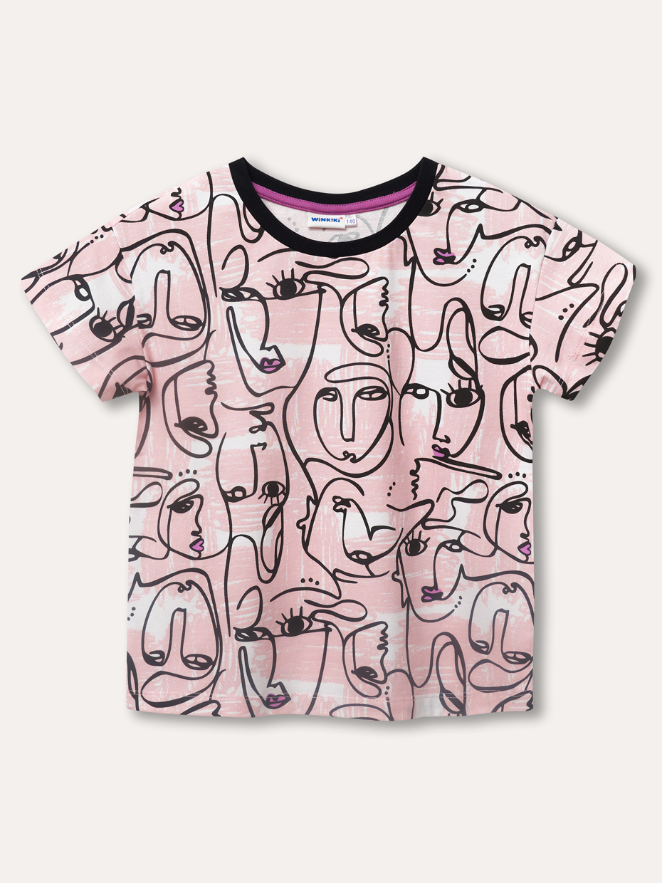 Dívčí tričko - WINKIKI WJG 11019, světle růžová/ 214 Barva: Růžová, Velikost: 140