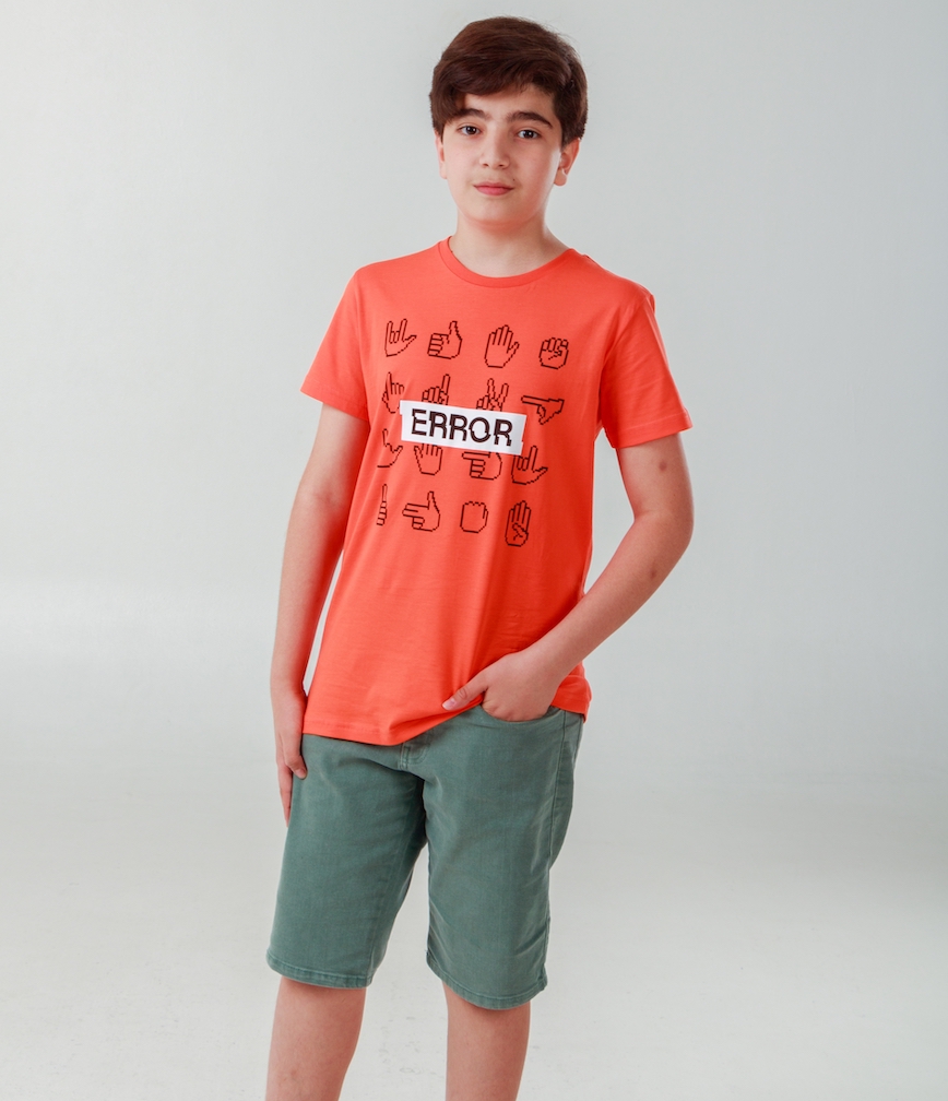 Chlapecké triko - WINKIKI WTB 01773, oranžová/ 360 Barva: Oranžová, Velikost: 158