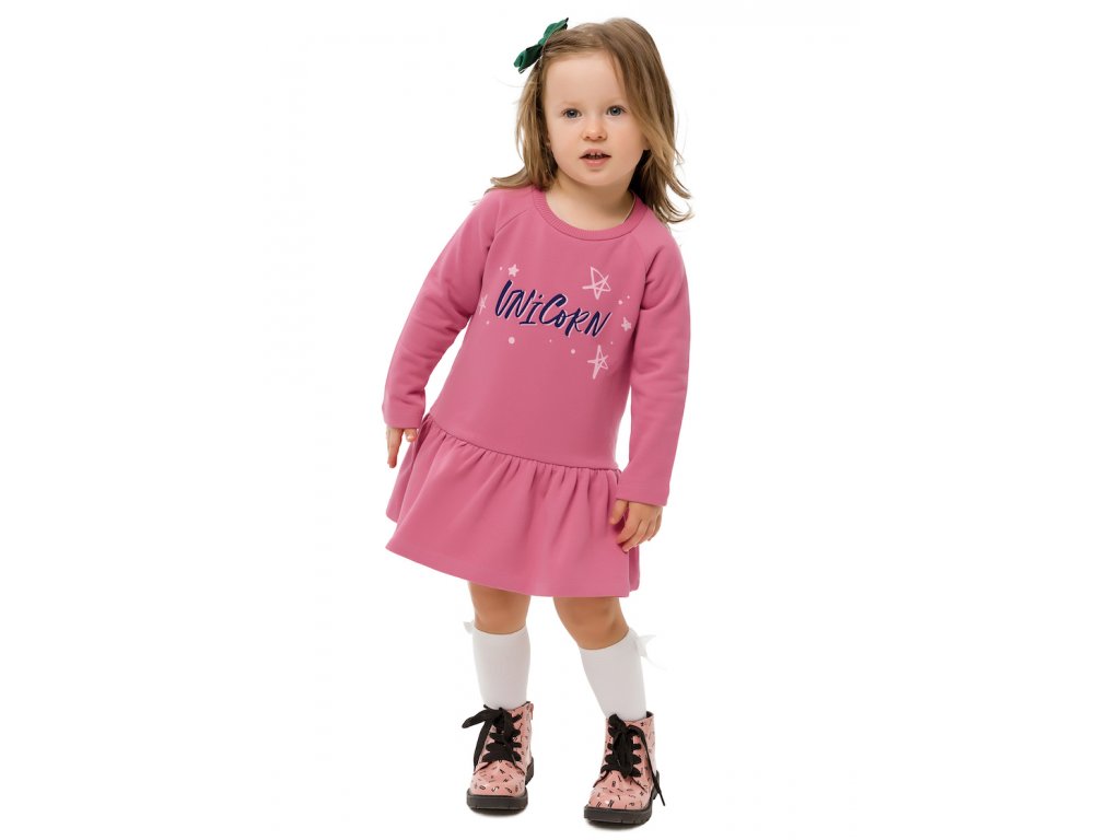 Dívčí šaty - WINKIKI WKG 92554, růžová/ 210 Barva: Růžová, Velikost: 110