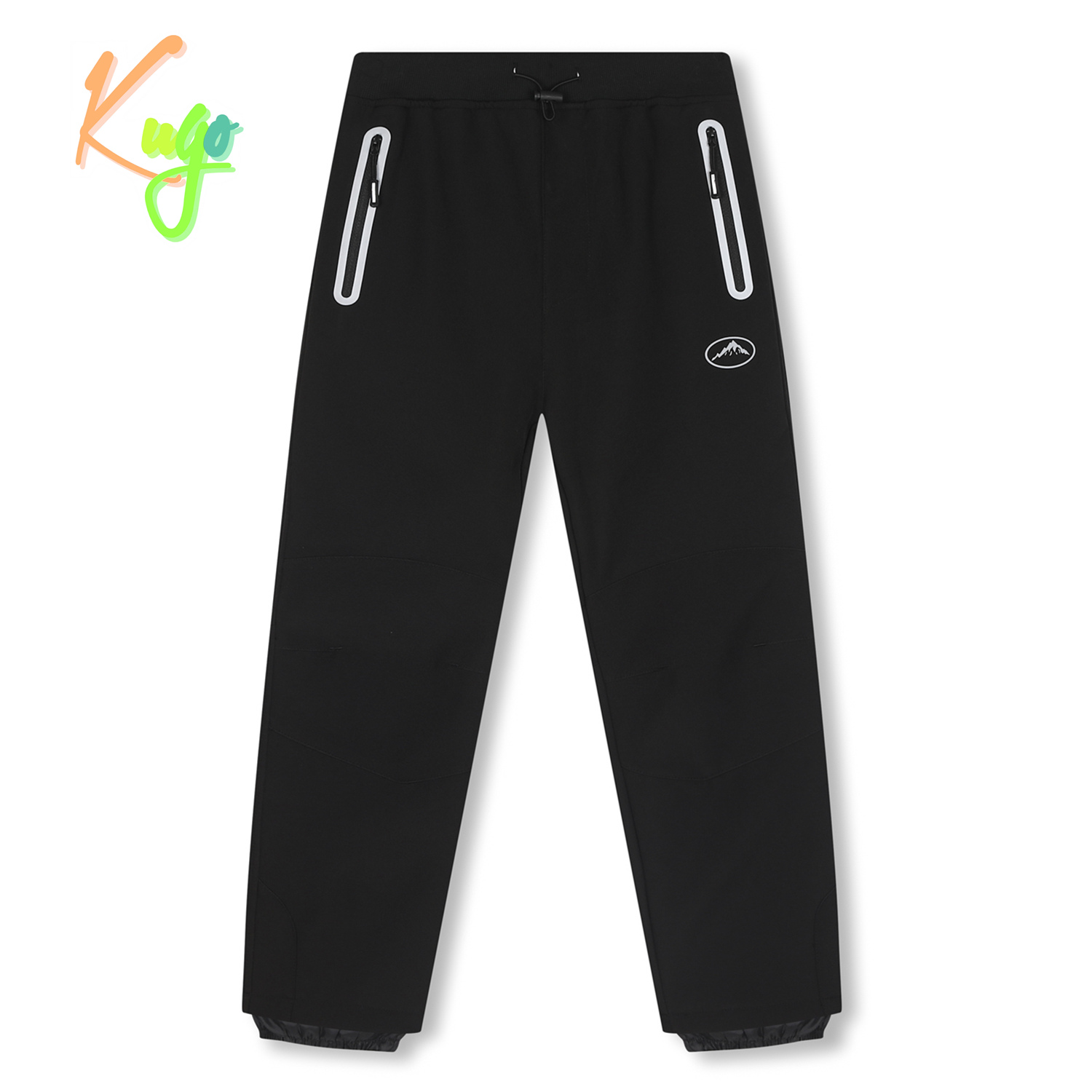 Chlapecké softshellové kalhoty, zateplené - KUGO HK2519, celočerná Barva: Černá, Velikost: 146