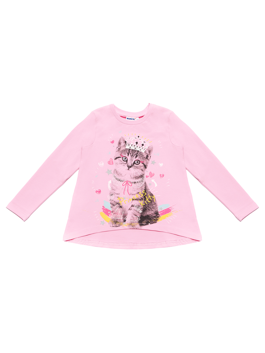 Dívčí tričko - WINKIKI WKG 92560, růžová/ 210 Barva: Růžová, Velikost: 116