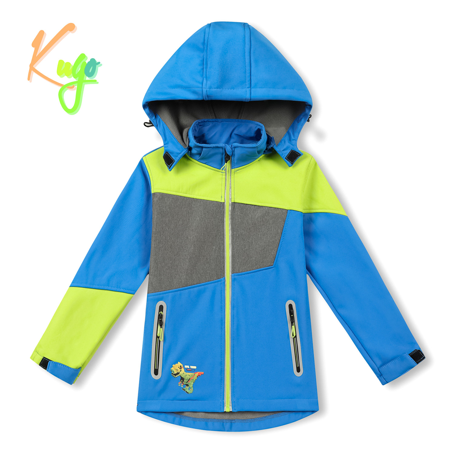 Chlapecká softshellová bunda, zateplená - KUGO HK2525, modrá Barva: Modrá, Velikost: 98