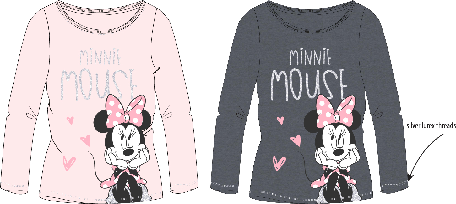 Minnie Mouse - licence Dívčí tričko - Minnie Mouse 52029611, světlonce růžová Barva: Růžová, Velikost: 116