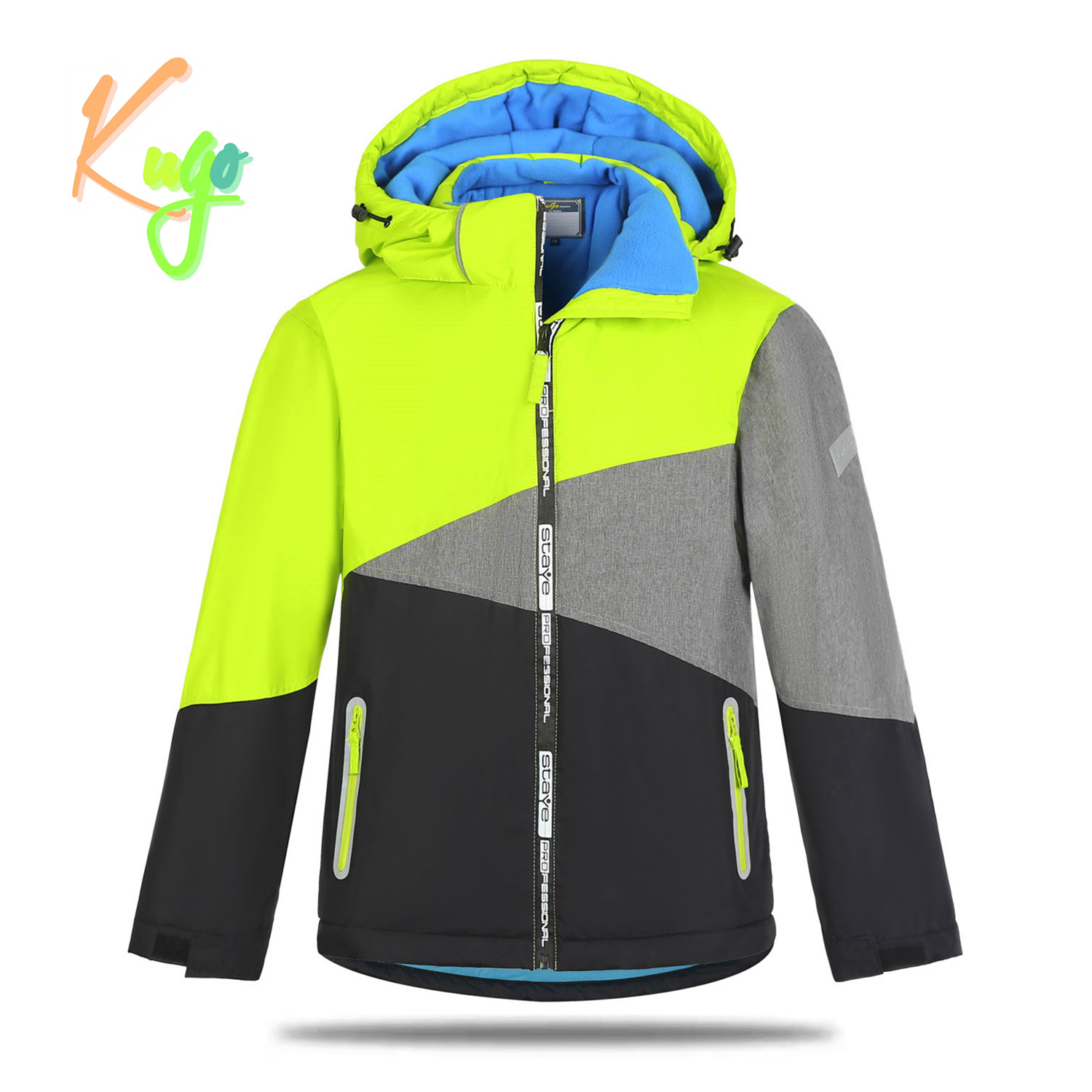 Chlapecká zimní bunda - KUGO PB7352, signální Barva: Signální, Velikost: 98