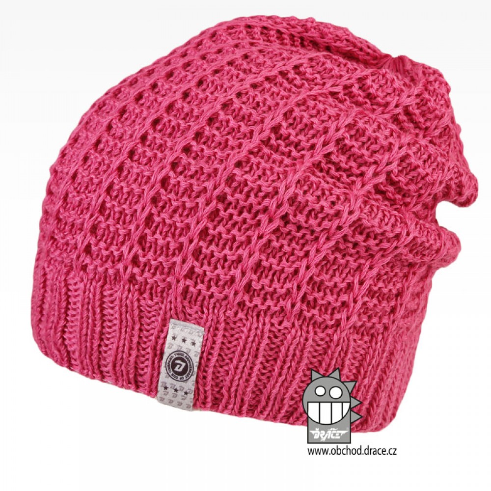 Merino pletená čepice Dráče - Harmony 23, růžová Barva: Růžová, Velikost: 56-58