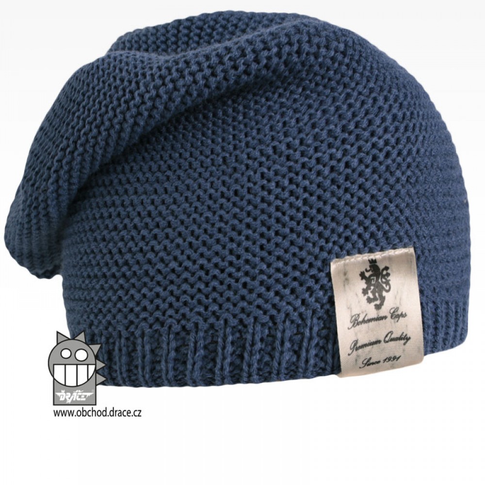 Pletená čepice Dráče - Colors 18, modrá Barva: Modrá, Velikost: 52-54