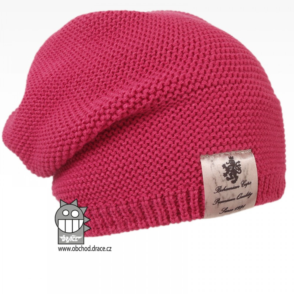 Pletená čepice Dráče - Colors 26, starorůžová tmavá Barva: Růžová, Velikost: 48-50