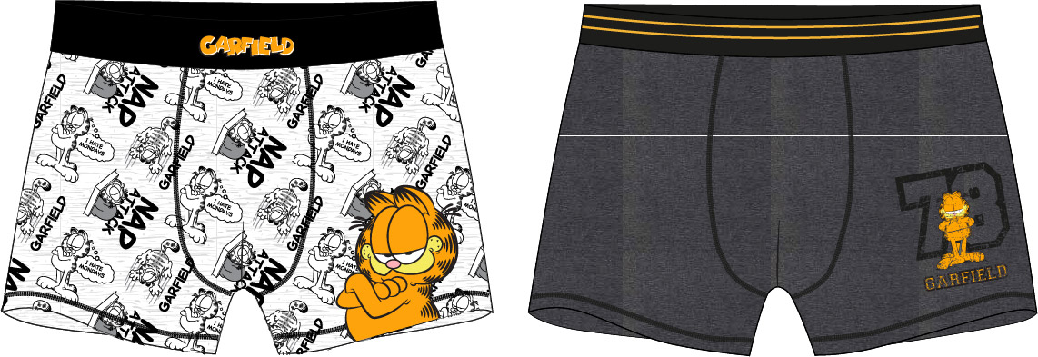 Chlapecké boxerky - Garfield 5233110, světle šedý melír/ antracit Barva: Mix barev, Velikost: 134-140