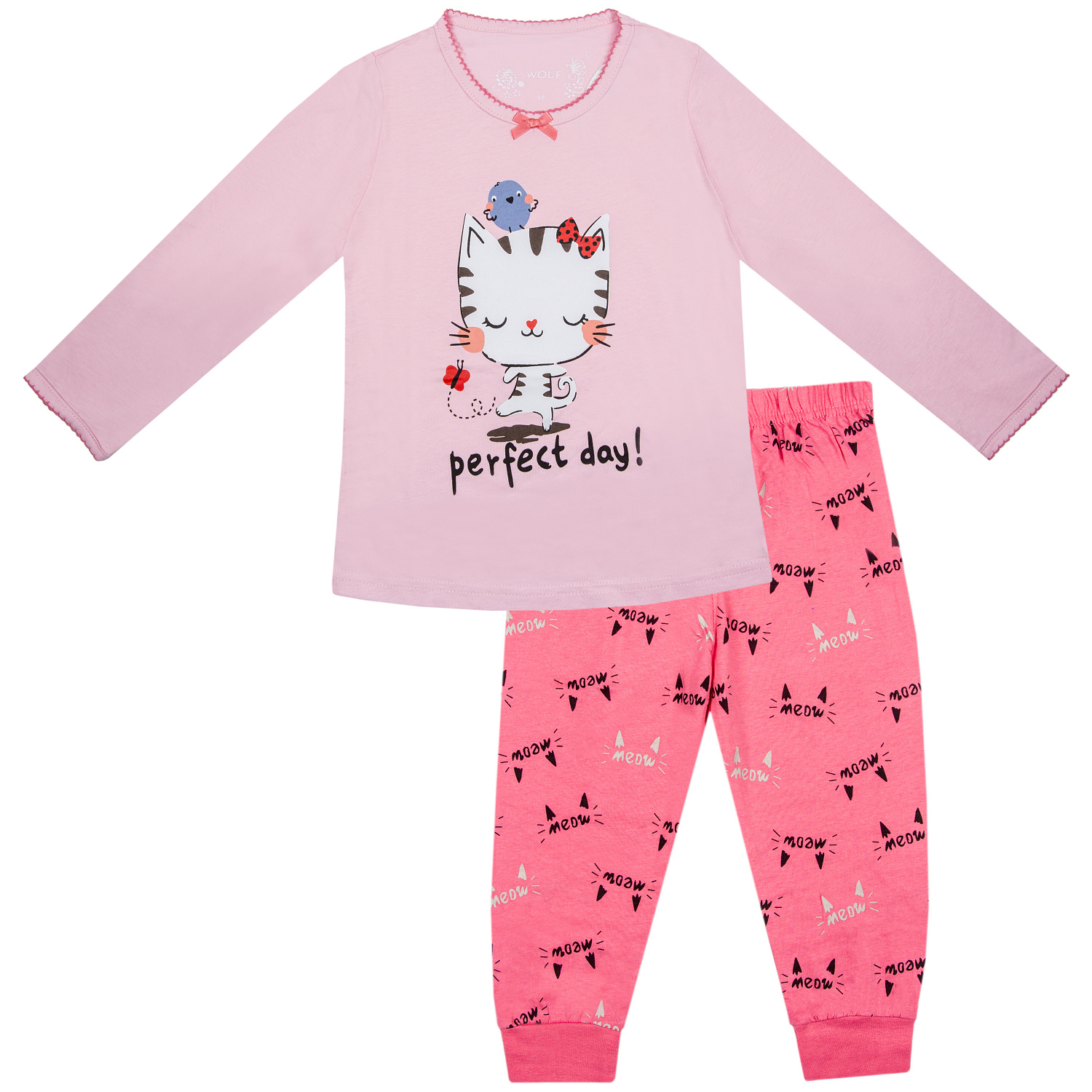 Dívčí pyžamo - Wolf S2251, růžová Barva: Růžová, Velikost: 104