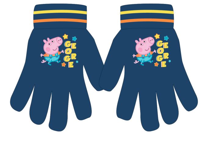 Prasátko Pepa - licence Chlapecké rukavice - Prasátko Peppa 5242912, tmavě modrá Barva: Modrá tmavě, Velikost: uni velikost