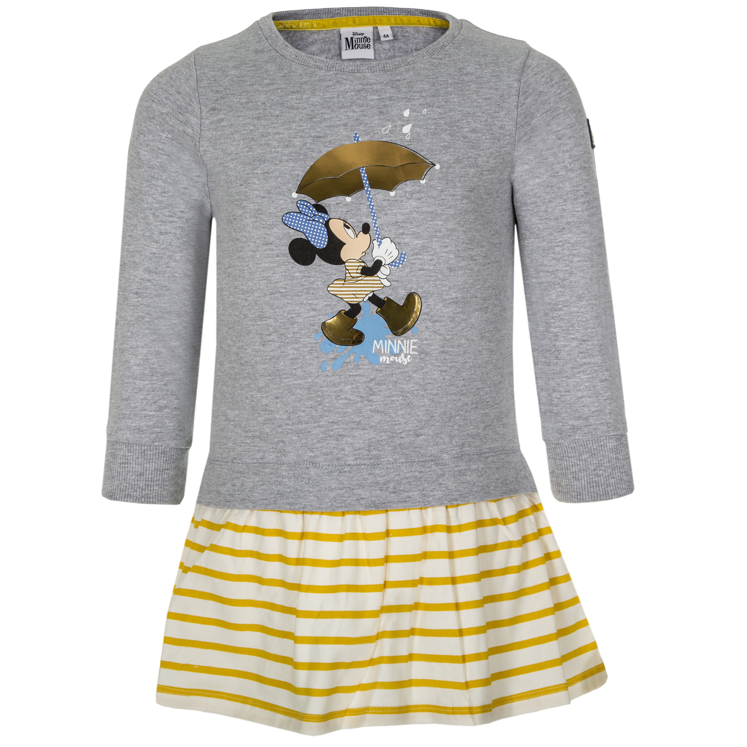 Minnie Mouse - licence Dívčí šaty - Minnie Mouse VH1078, světle šedý melír Barva: Šedá, Velikost: 104