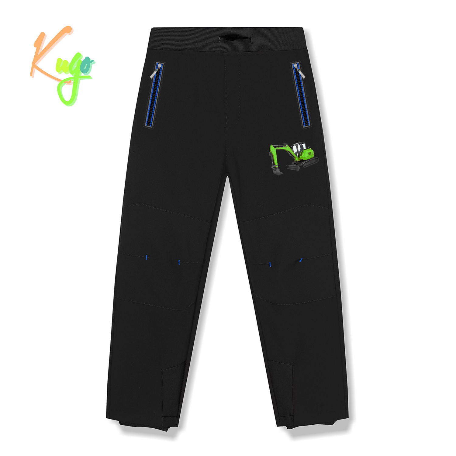Chlapecké softshellové kalhoty, zateplené - KUGO HK5516, celočerná Barva: Černá, Velikost: 122