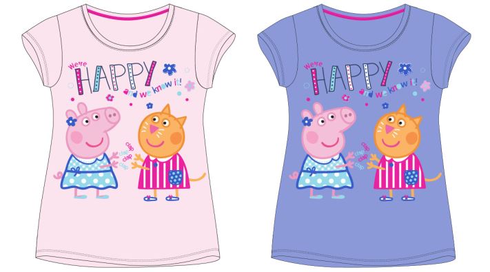 Prasátko Pepa - licence Dívčí tričko - Prasátko Peppa 5202875, světlonce růžová Barva: Růžová, Velikost: 92