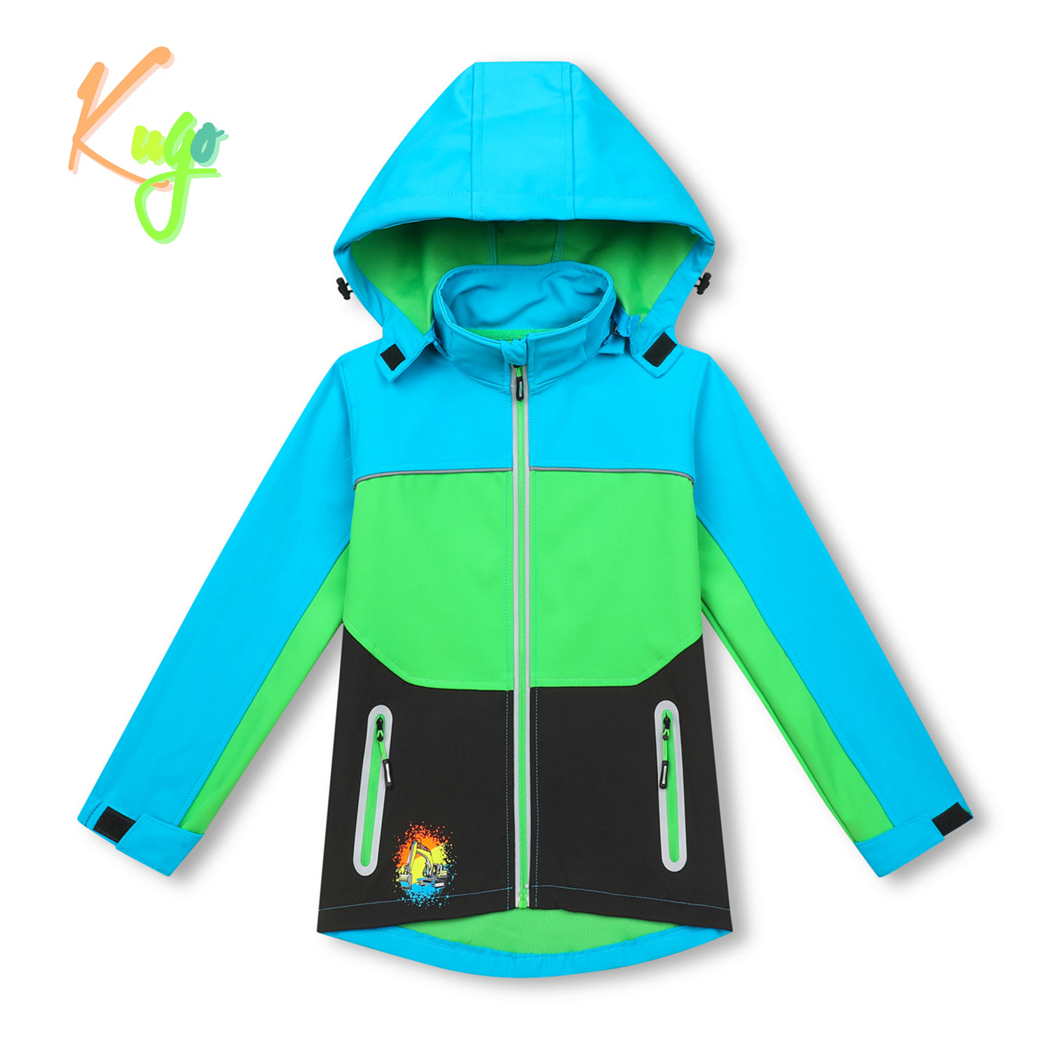 Chlapecká softshellová bunda - KUGO HK3122, tyrkysová Barva: Tyrkysová, Velikost: 104