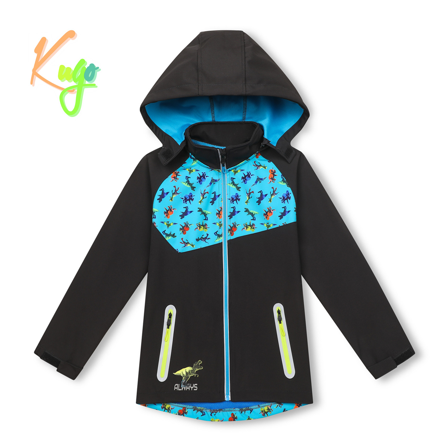 Chlapecká softshellová bunda - KUGO HK3123, černá Barva: Černá, Velikost: 110