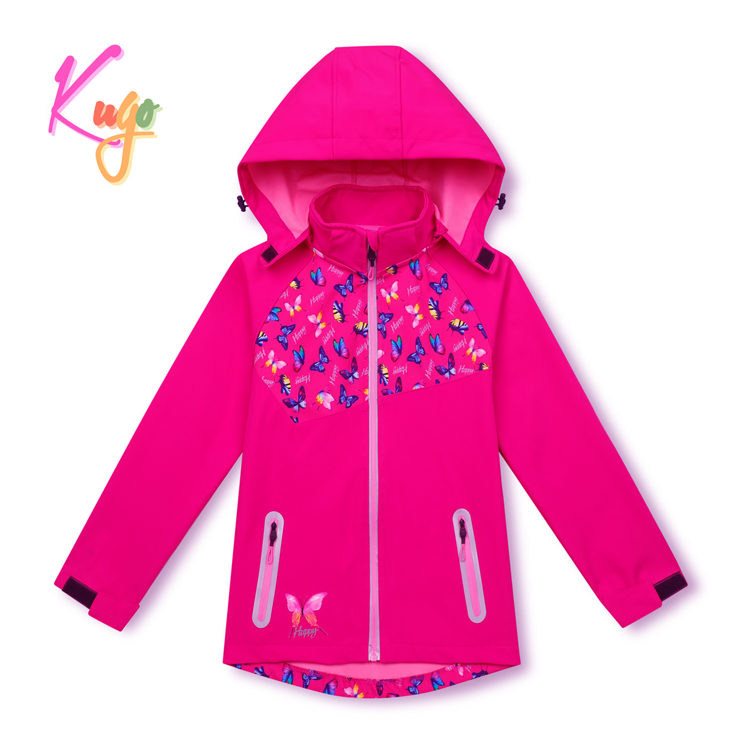 Dívčí softshellová bunda - KUGO HK3123, růžová Barva: Růžová, Velikost: 128