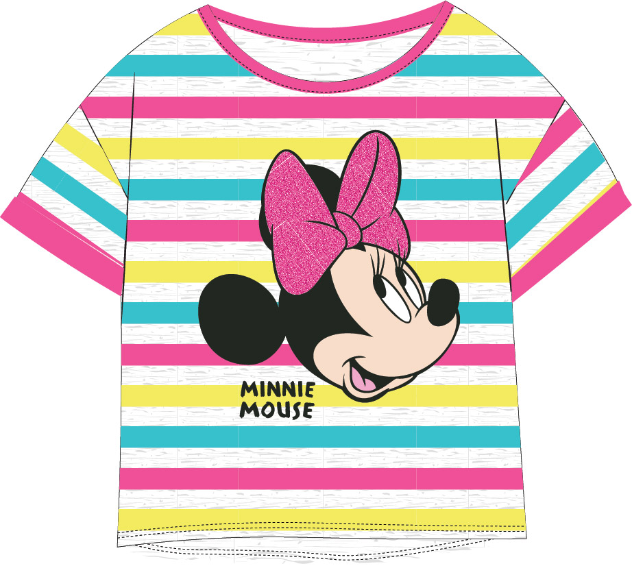 Minnie Mouse - licence Dívčí tričko - Minnie Mouse 52029462, šedá / proužek Barva: Šedá, Velikost: 104