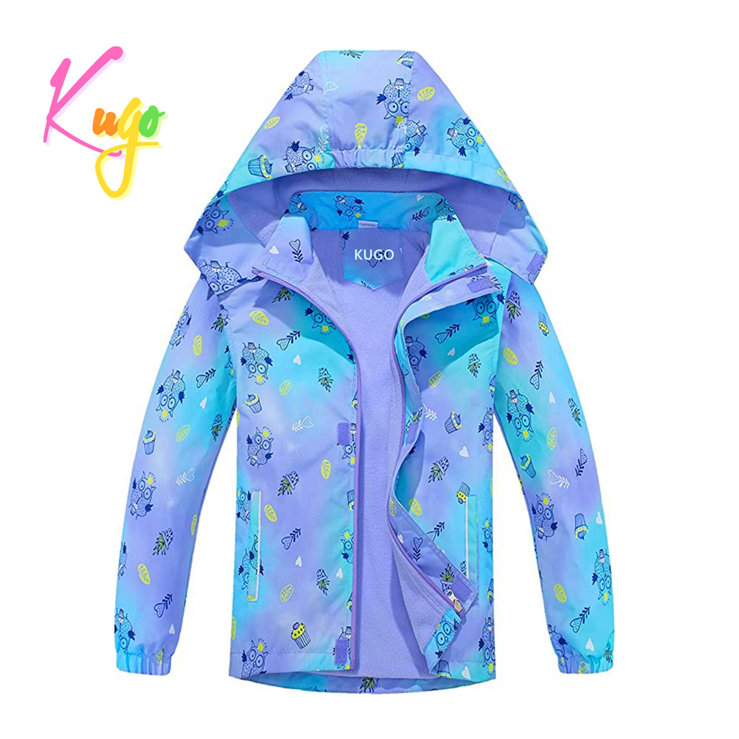 Dívčí jarní, podzimní bunda - KUGO B2850, fialková Barva: Fialková, Velikost: 98