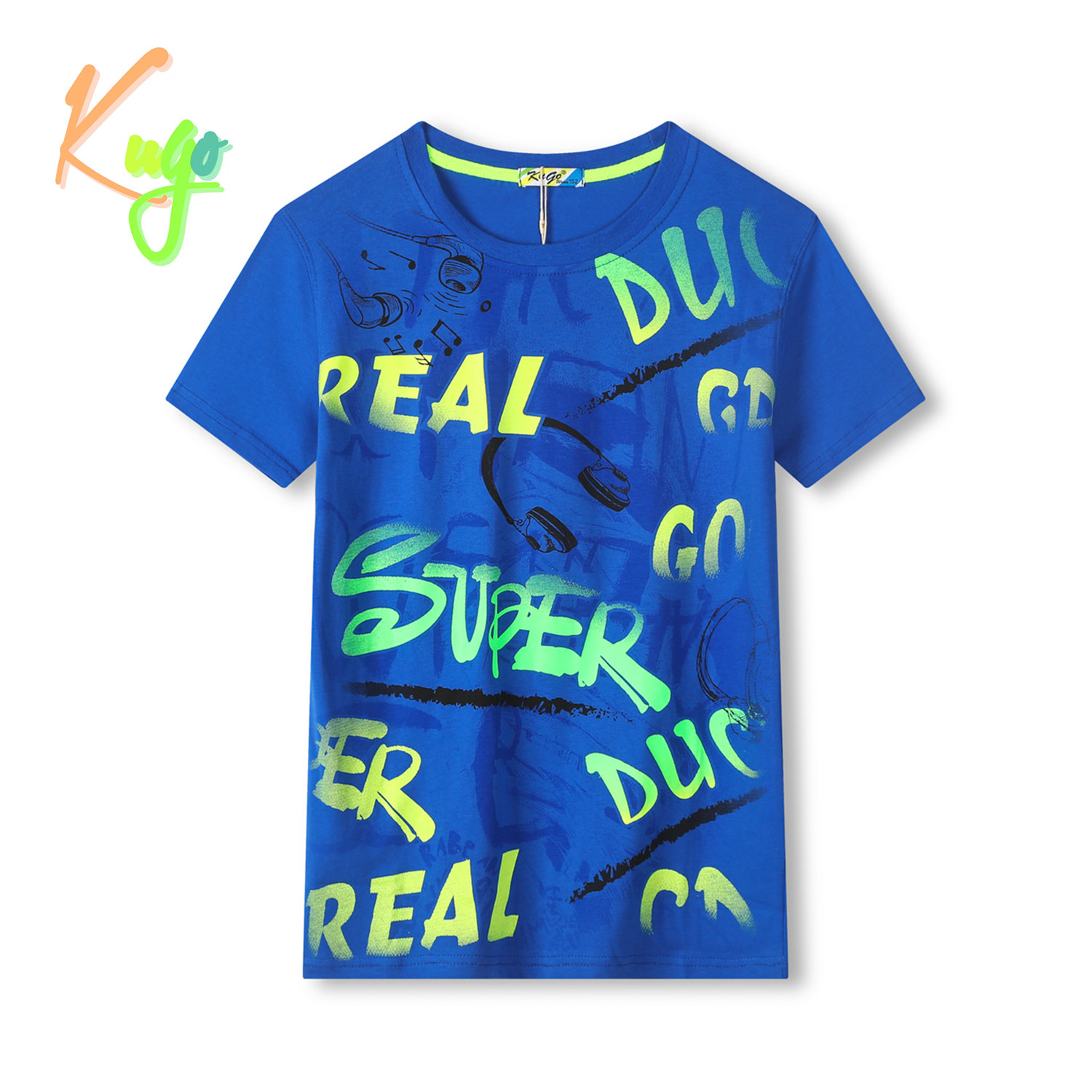 Chlapecké tričko - KUGO TM8576C, modrá Barva: Modrá, Velikost: 146