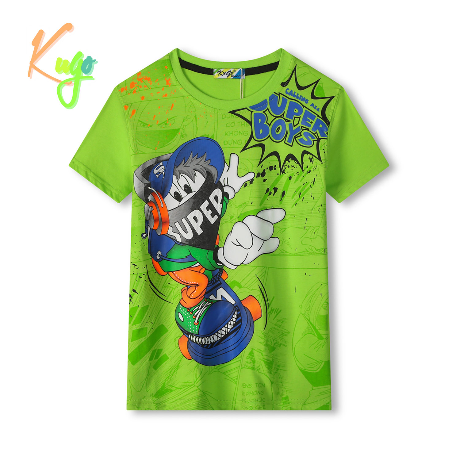 Chlapecké tričko - KUGO TM8575C, zelená Barva: Zelená, Velikost: 116