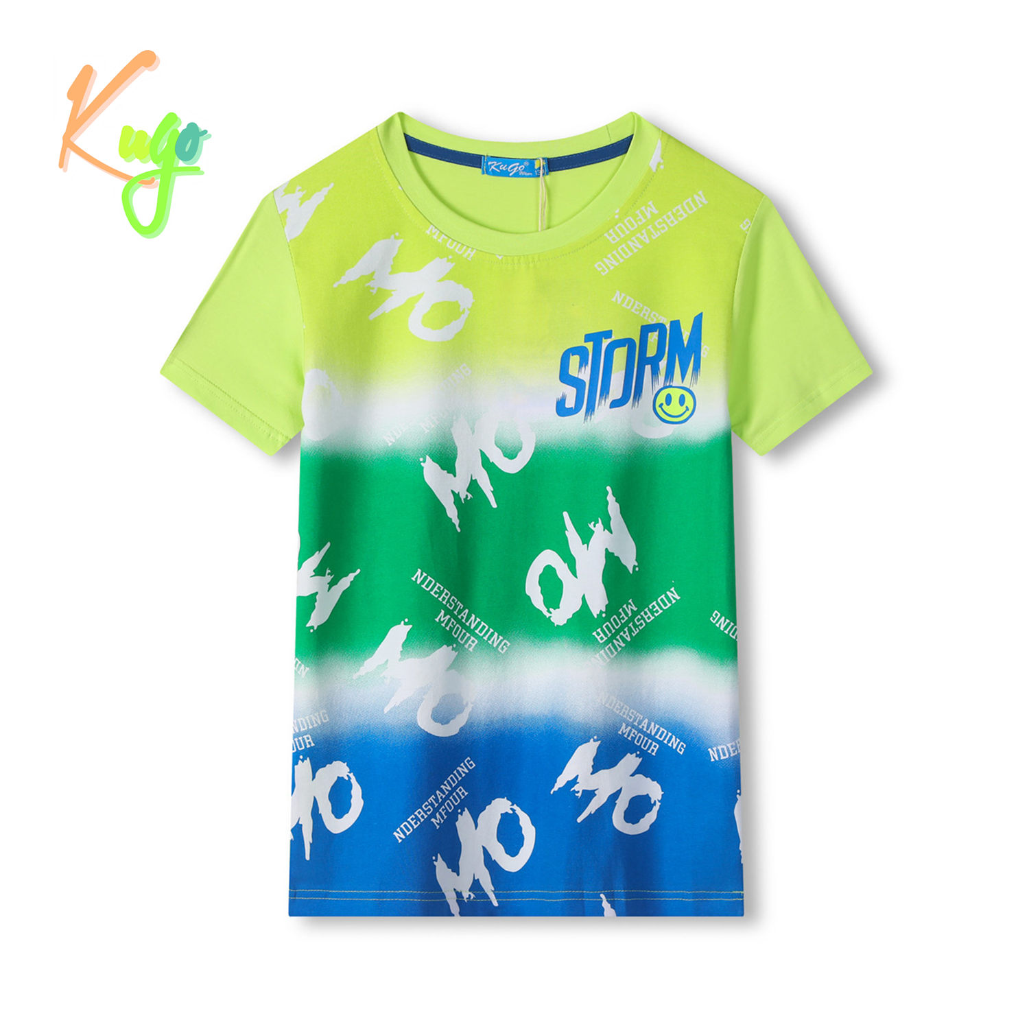 Chlapecké tričko - KUGO FC0308, signální Barva: Zelená, Velikost: 140