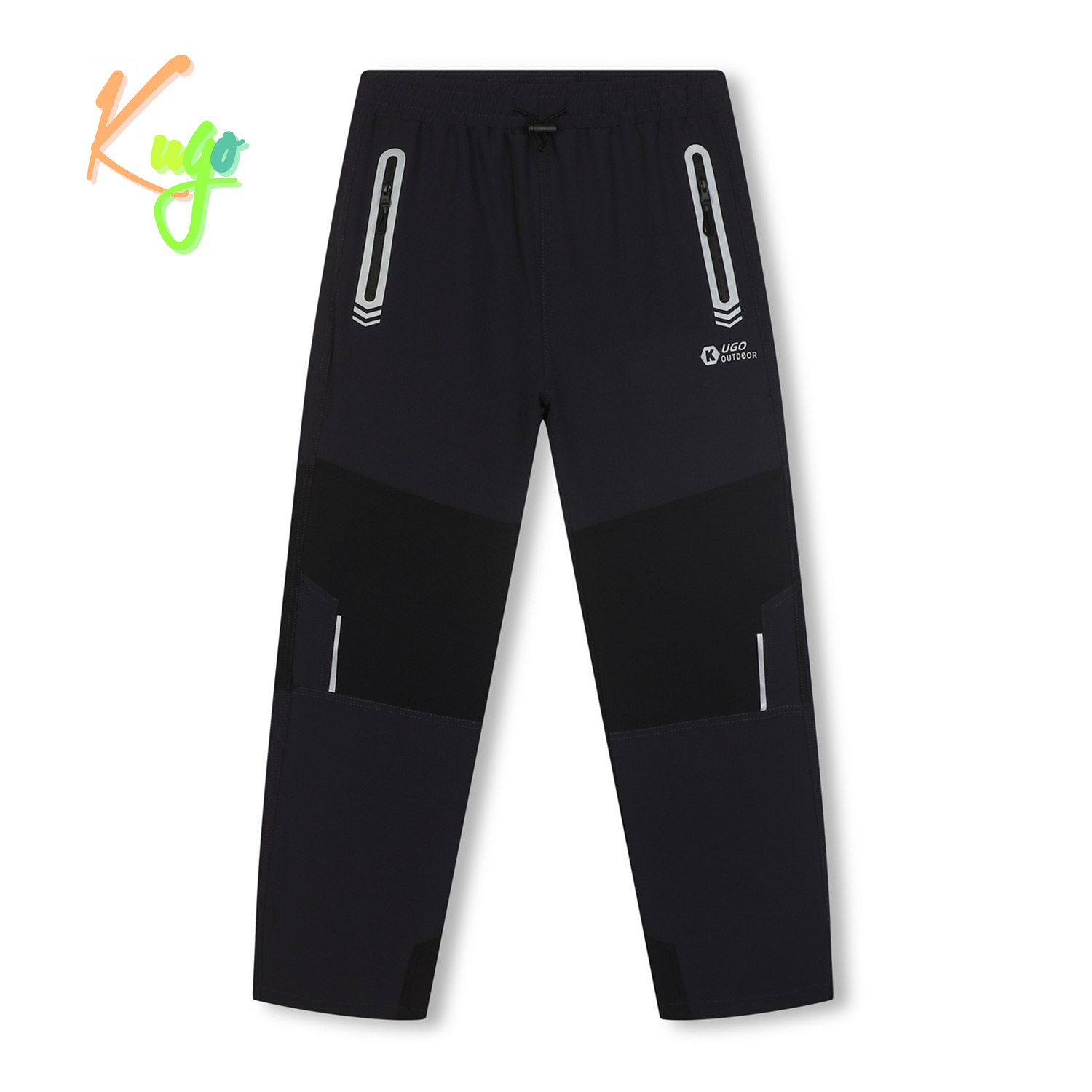 Chlapecké softshellové kalhoty - KUGO HK7578, tmavě šedá Barva: Šedá, Velikost: 146