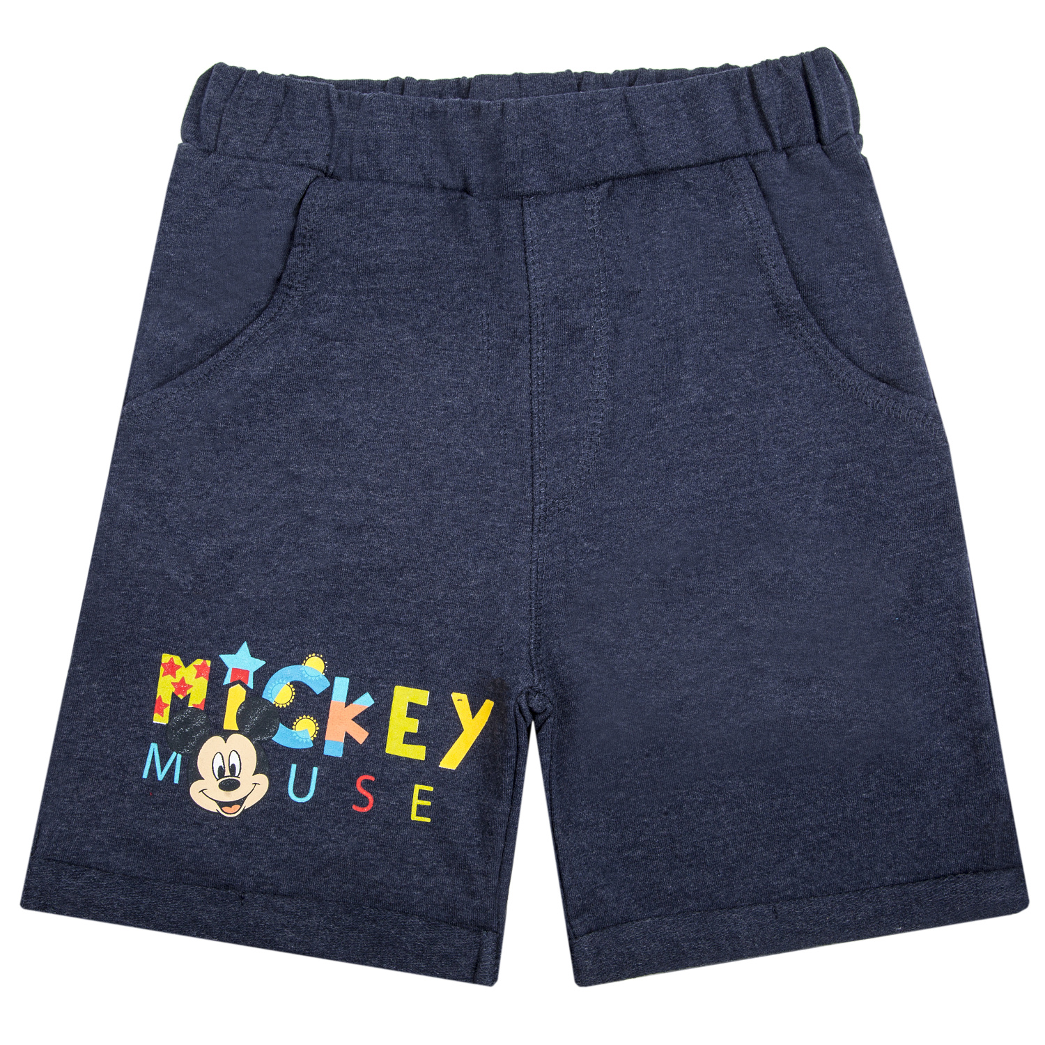Mickey Mouse - licence Chlapecké kraťasy - Mickey Mouse 52078549, tmavě modrý melír Barva: Modrá tmavě, Velikost: 110
