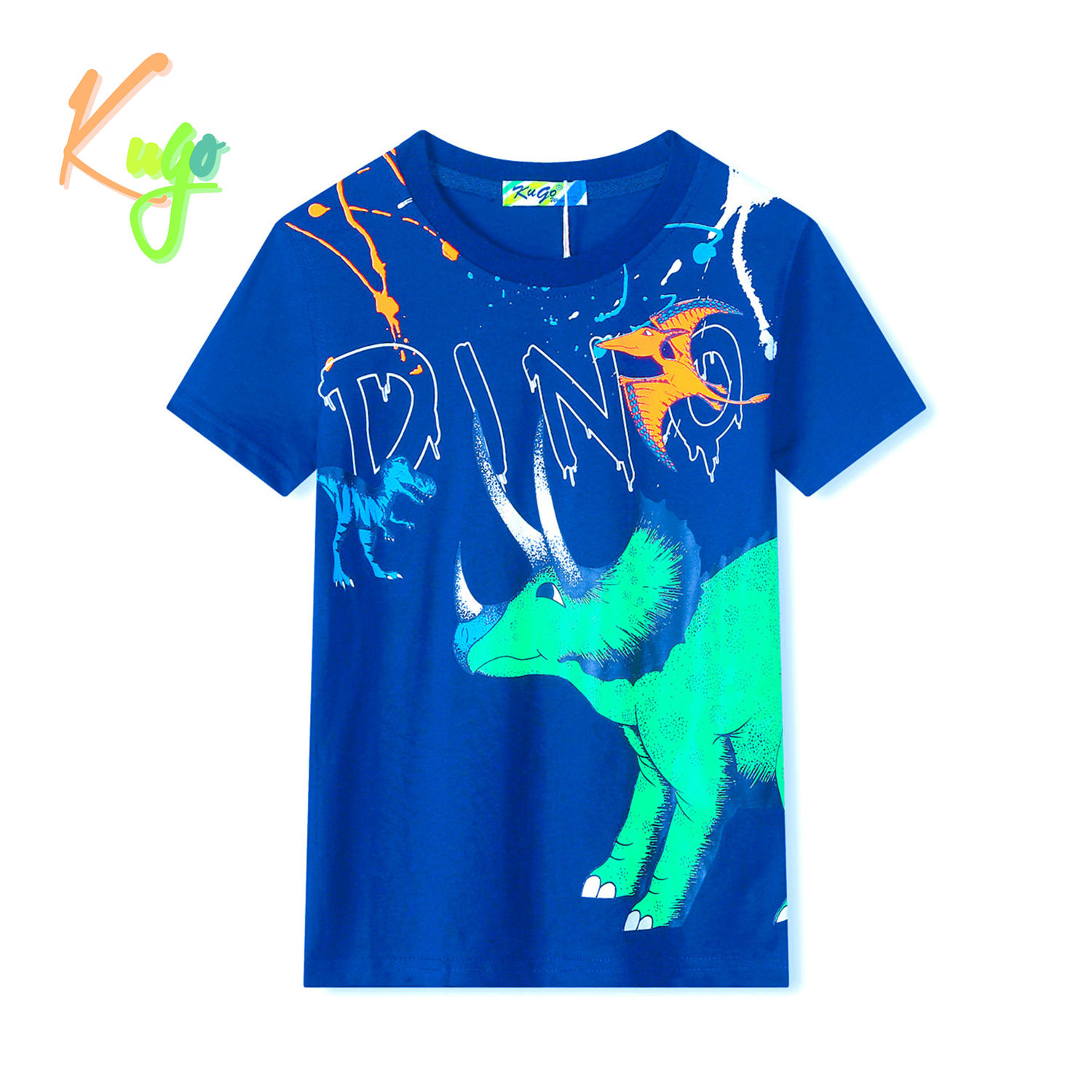 Chlapecké tričko - KUGO TM8571C, modrá Barva: Modrá, Velikost: 98