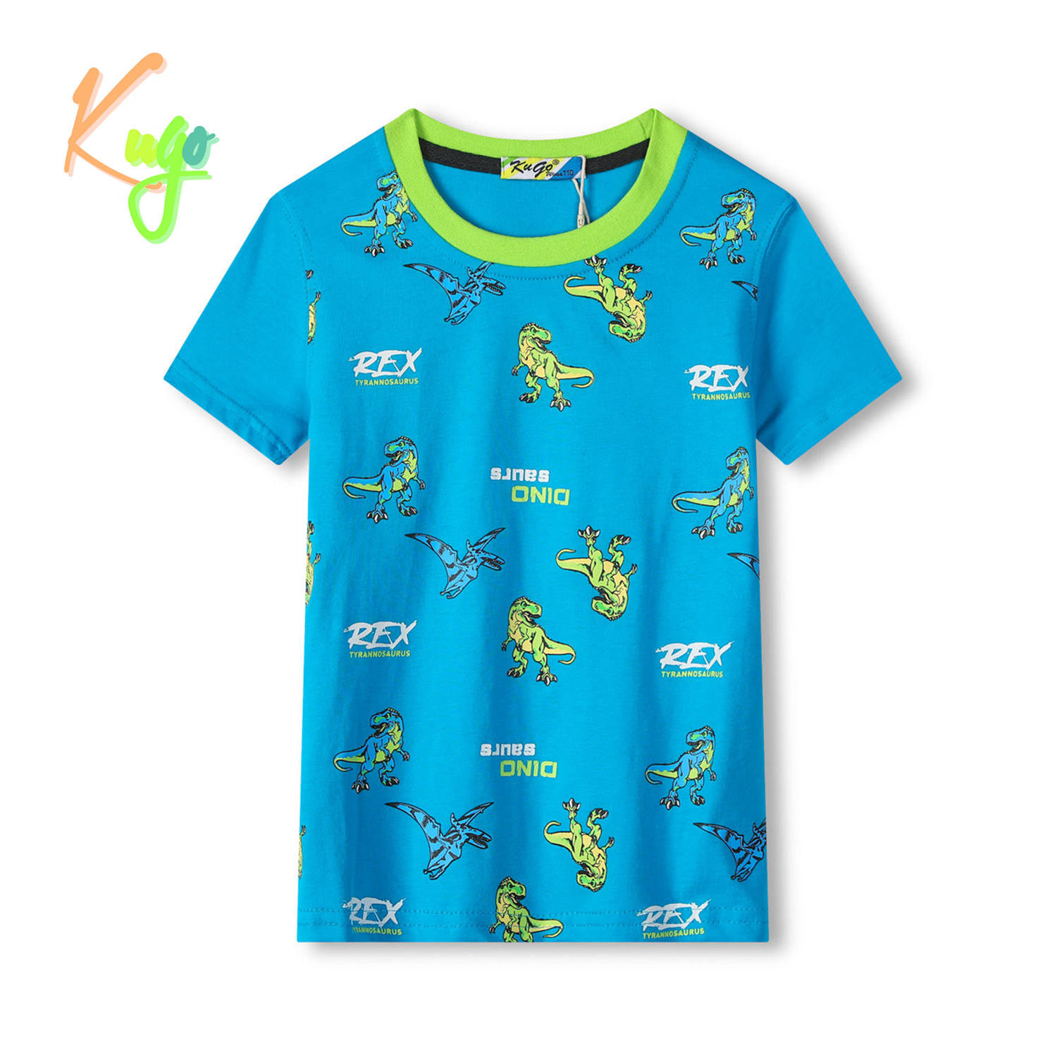 Chlapecké tričko - KUGO TM8574C, tyrkysová Barva: Tyrkysová, Velikost: 116