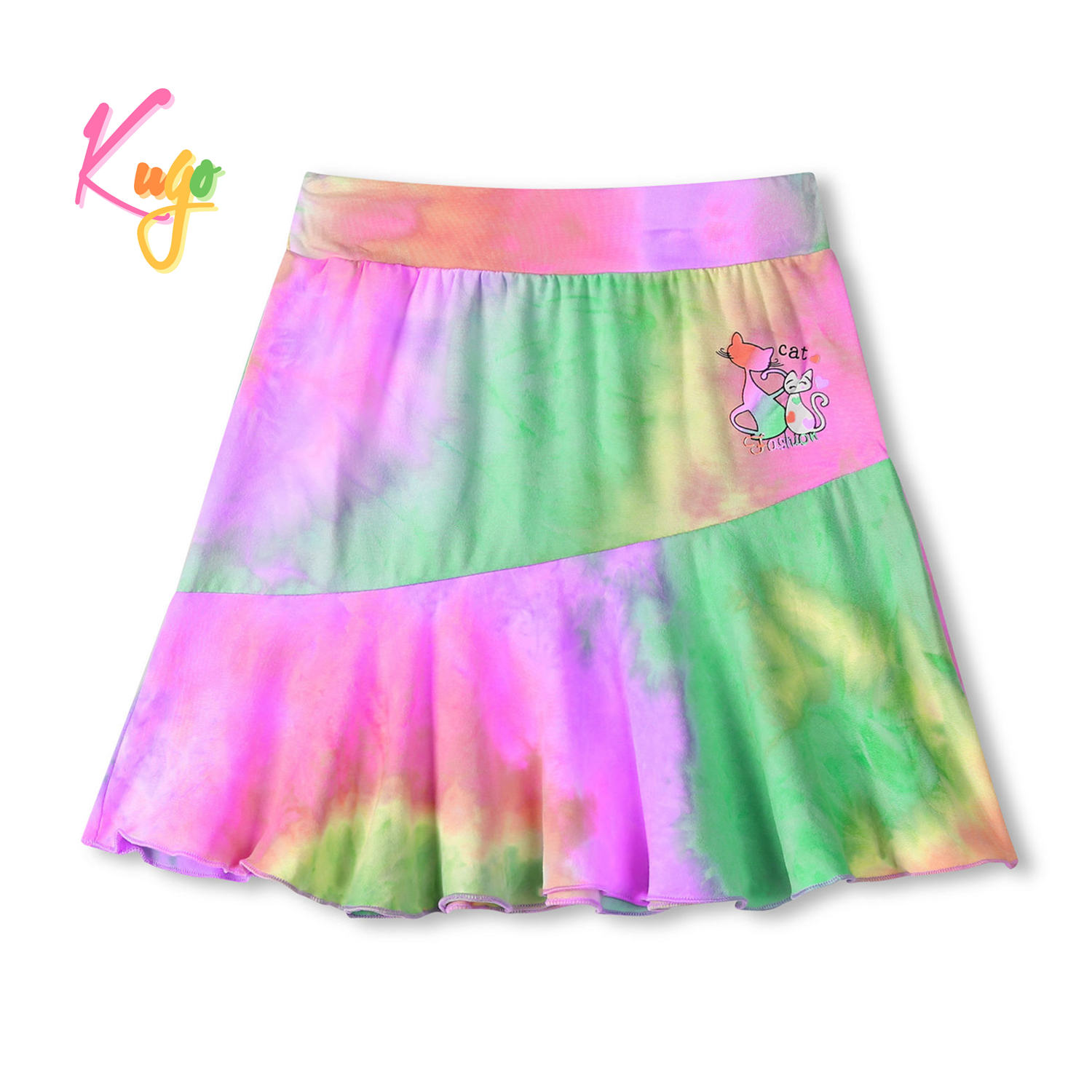 Dívčí sukně - KUGO CY1001, duhová tmavší Barva: Mix barev, Velikost: 128