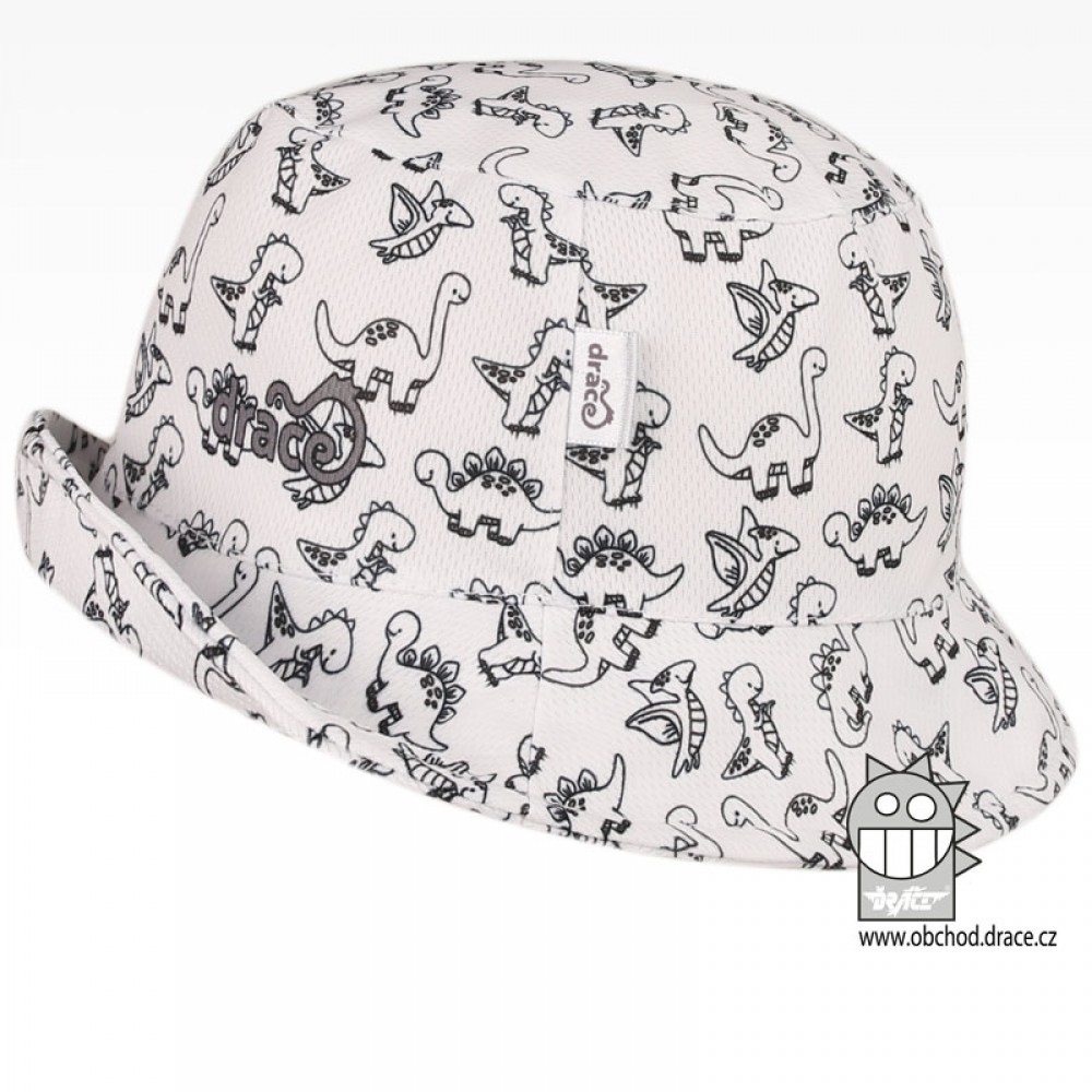 Funkční letní klobouk Dráče - Florida 23, bílá, dino Barva: Bílá, Velikost: 50-52