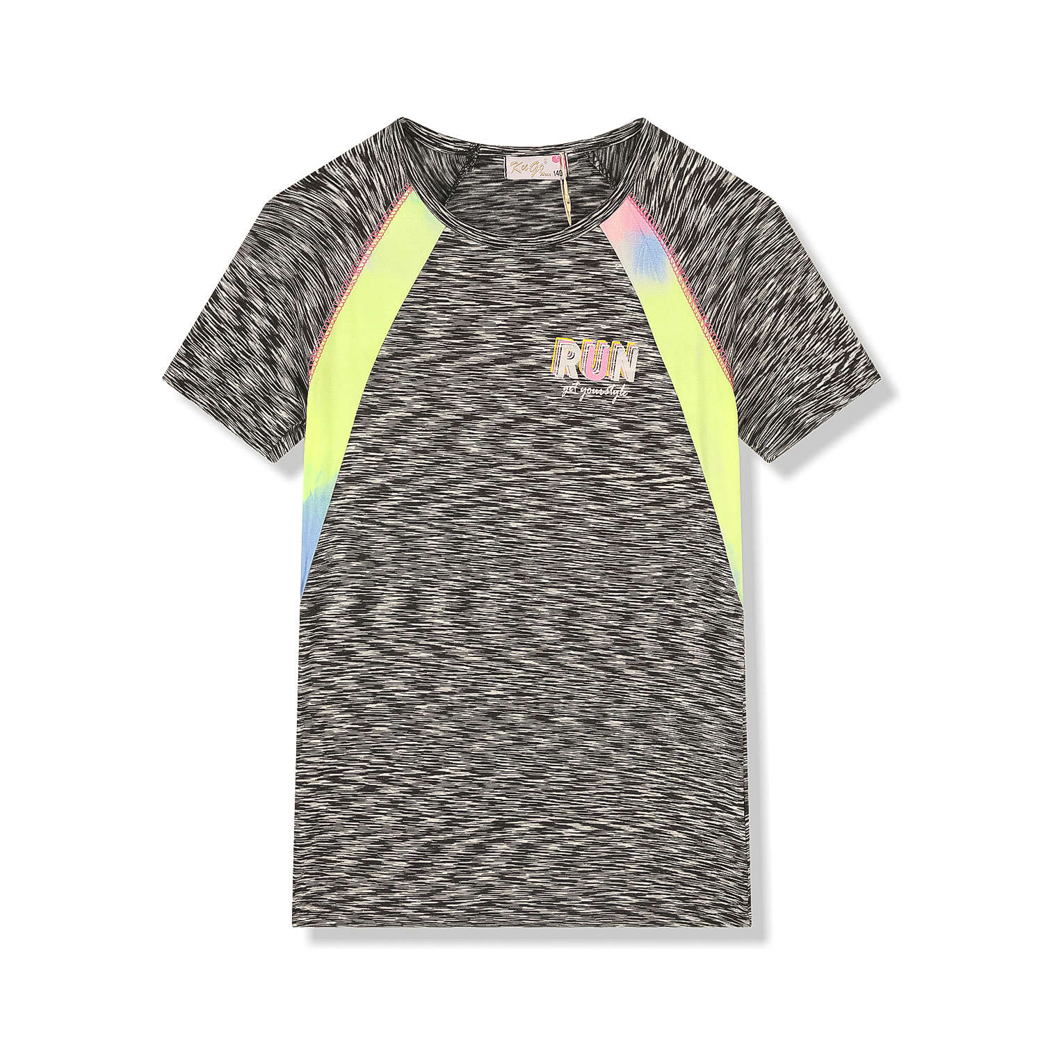 Dívčí funkční tričko - KUGO FC6756, šedočerná Barva: Černá, Velikost: 140