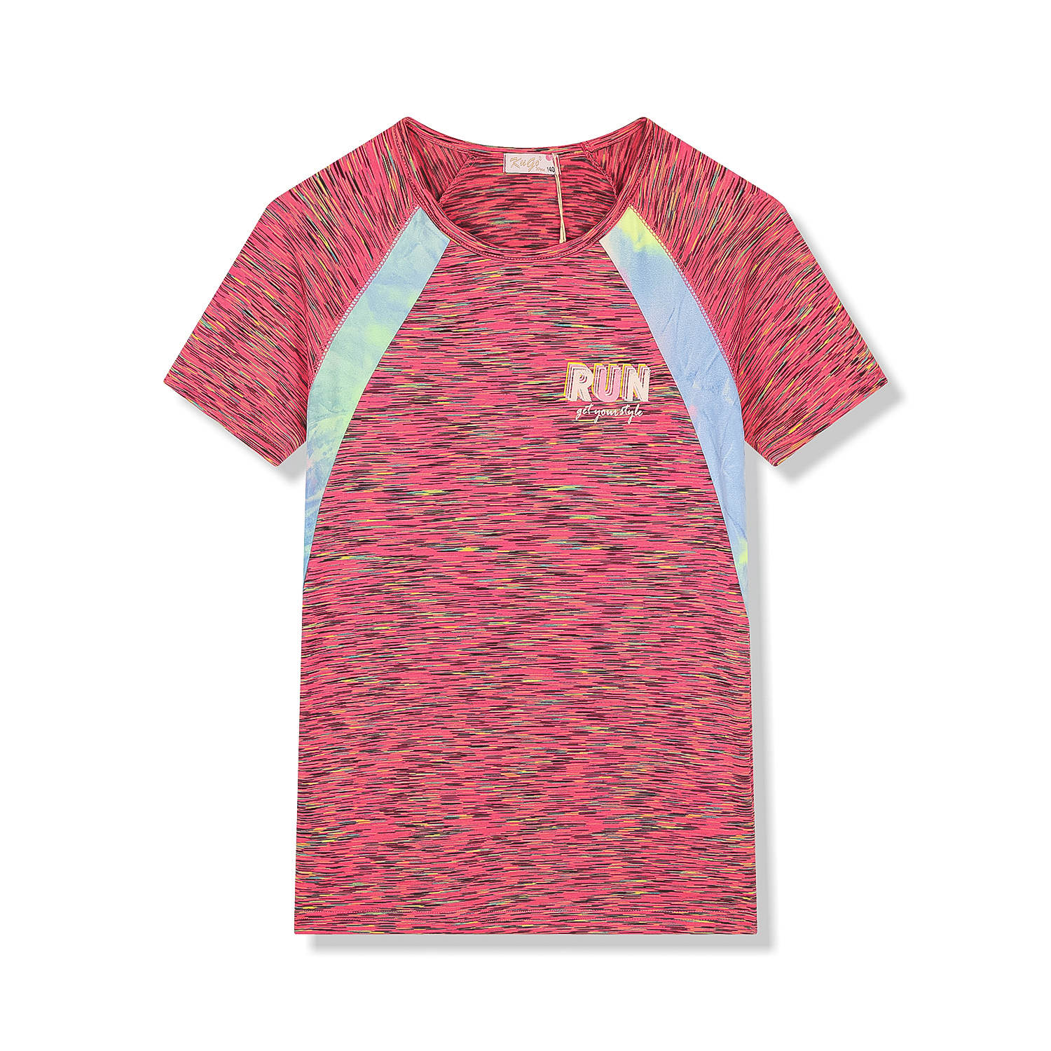Dívčí funkční tričko - KUGO FC6756, fialovorůžová / žíhání Barva: Fialovorůžová, Velikost: 140