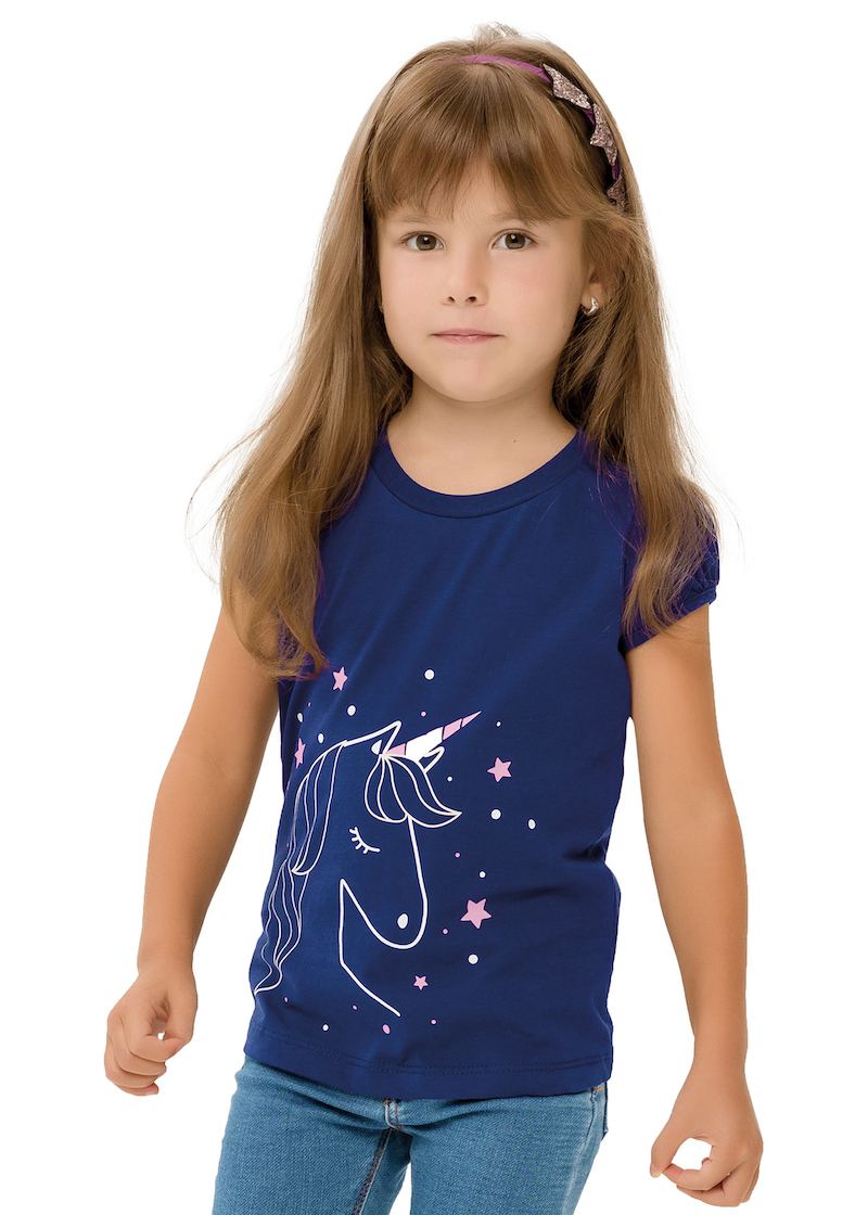 Dívčí tričko - Winkiki WKG 92546, tmavě modrá Barva: Modrá tmavě, Velikost: 104