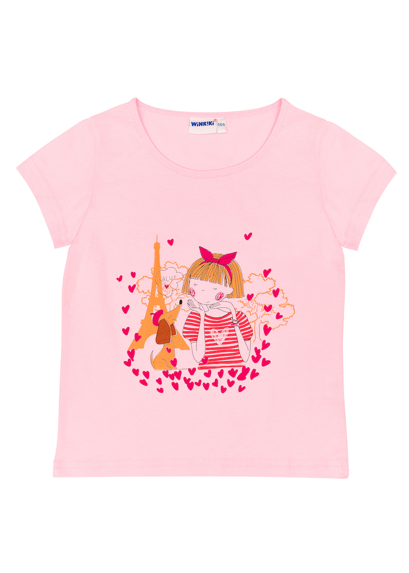 Dívčí tričko - Winkiki WKG 91362, světlonce růžová Barva: Růžová, Velikost: 116