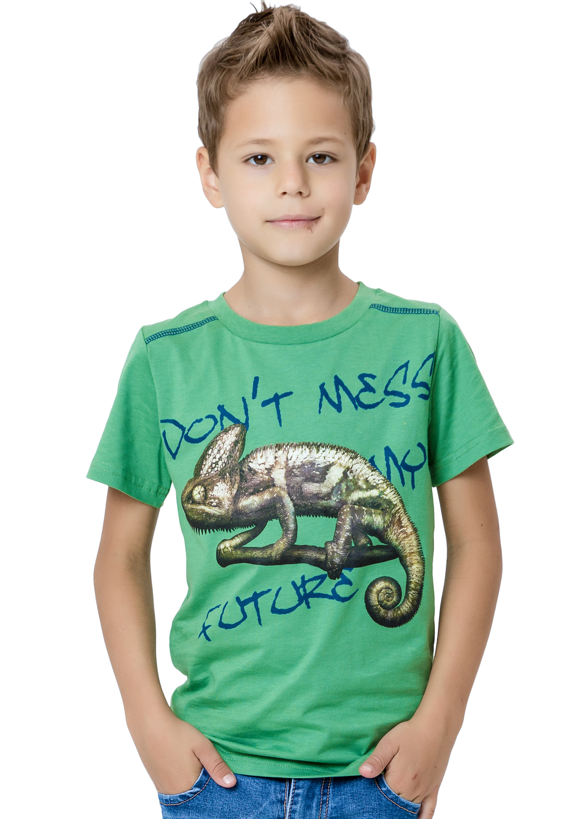 Chlapecké tričko - Winkiki WJB 82272, zelená Barva: Zelená, Velikost: 146