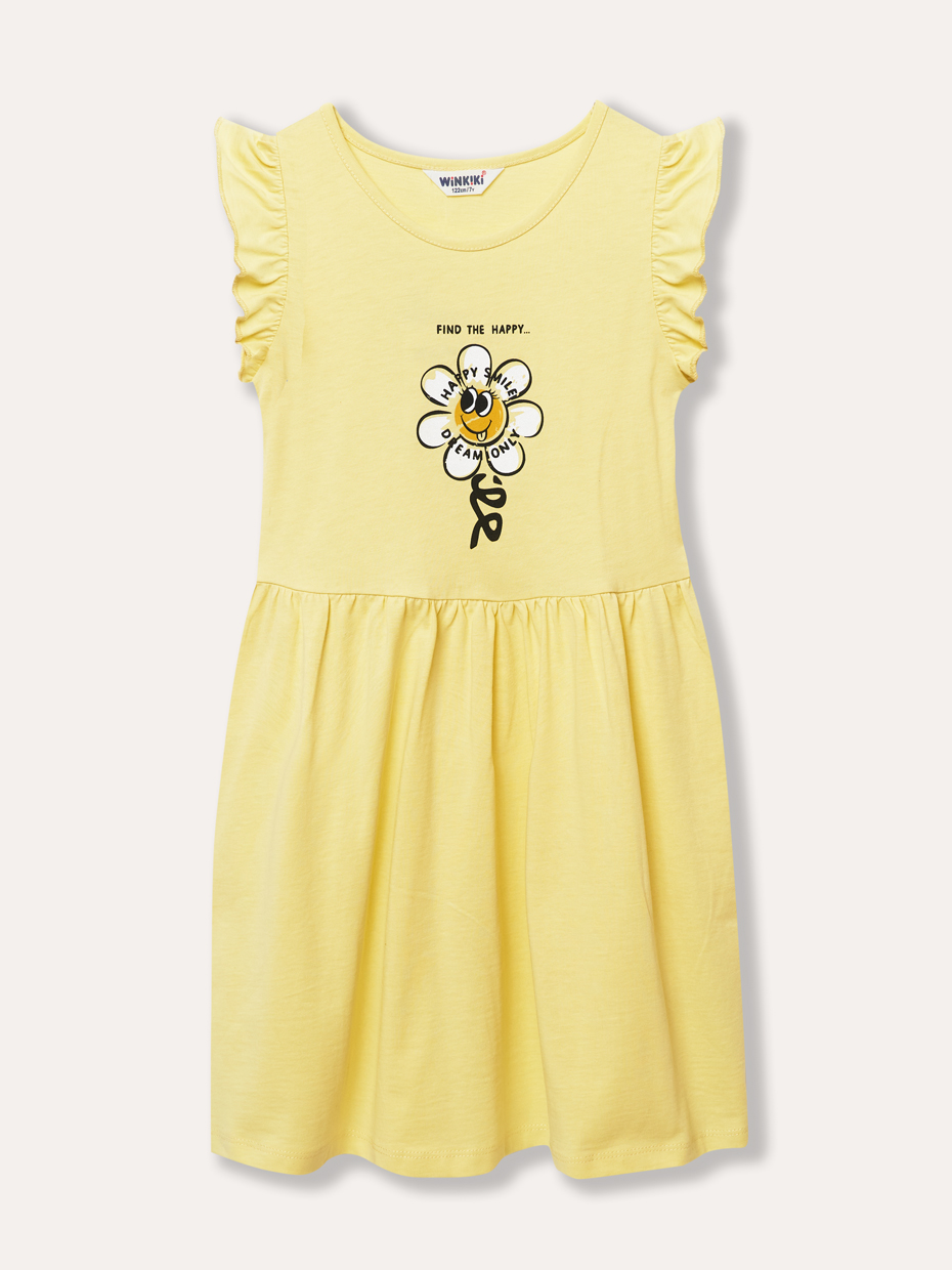 Dívčí šaty - Winkiki WKG 31322, žlutá Barva: Žlutá, Velikost: 110
