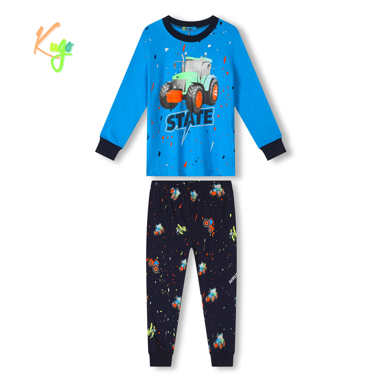 Chlapecké pyžamo - KUGO MP3779, tyrkysová Barva: Tyrkysová, Velikost: 116