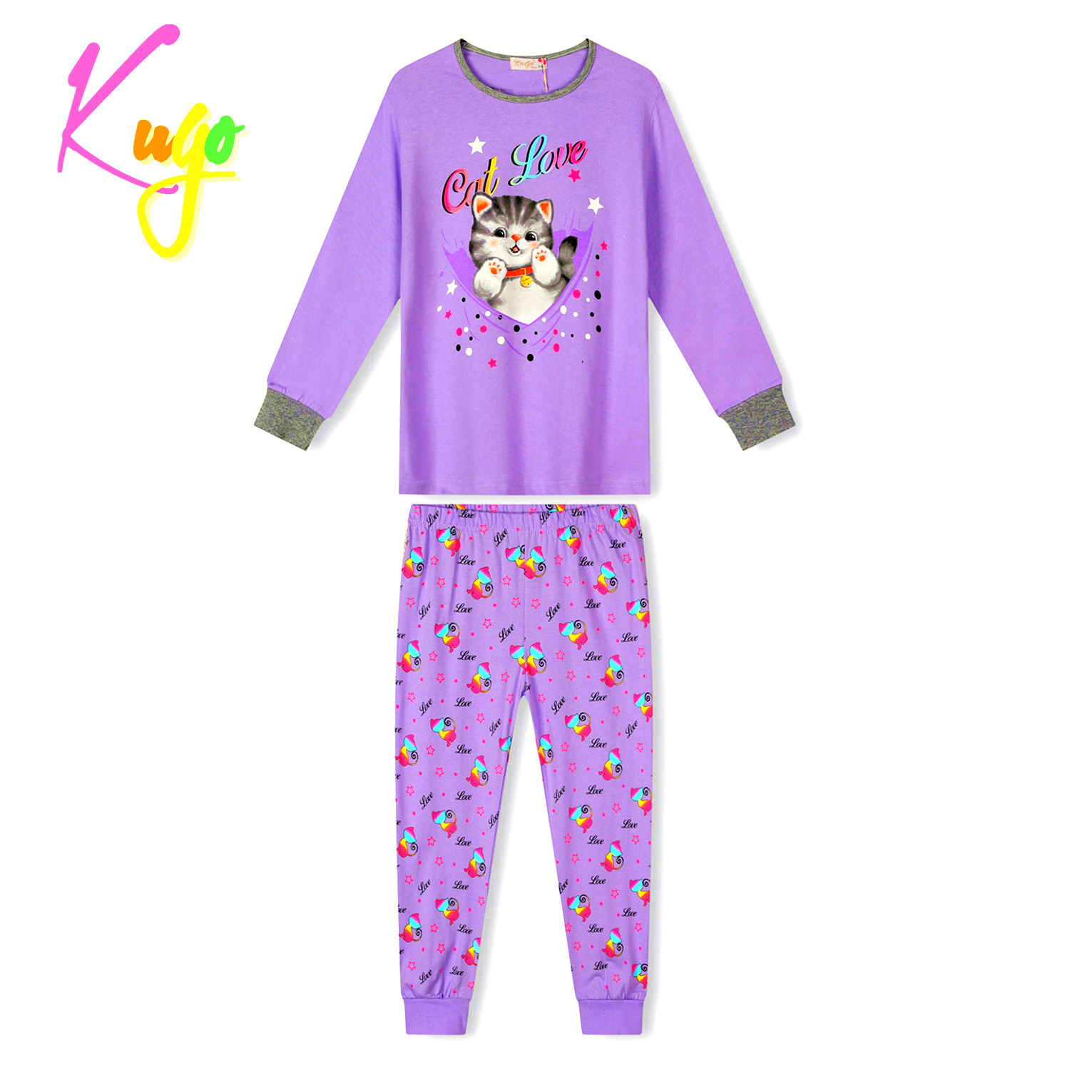 Dívčí pyžamo - KUGO MP1753, fialková Barva: Fialková, Velikost: 116